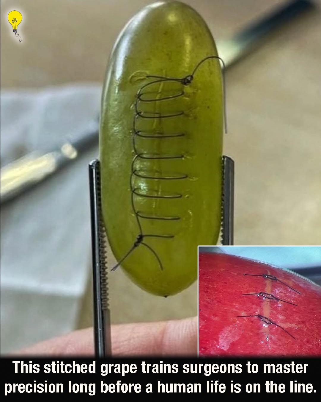 5 Unknown - At first, it looks almost silly. A grape. With stitches. 🍇🧵 ...