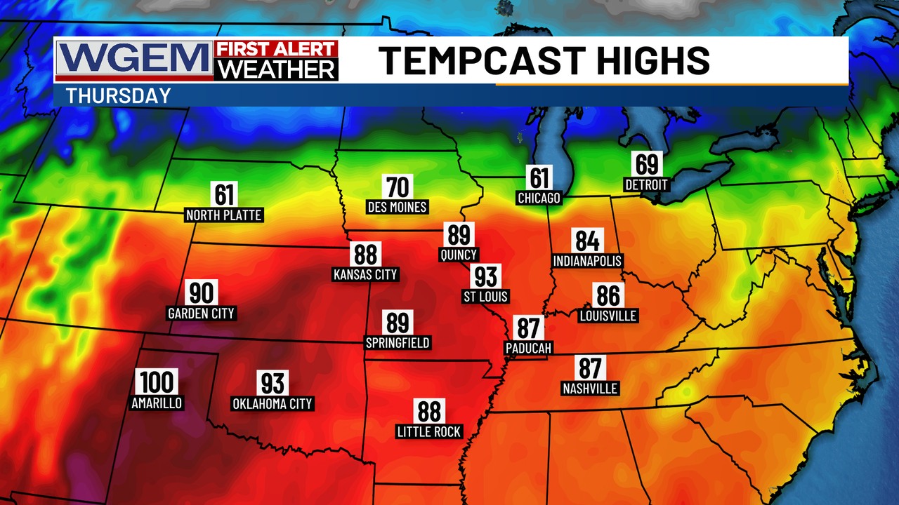 We're going to smash our record high temperature of 82° tomorrow