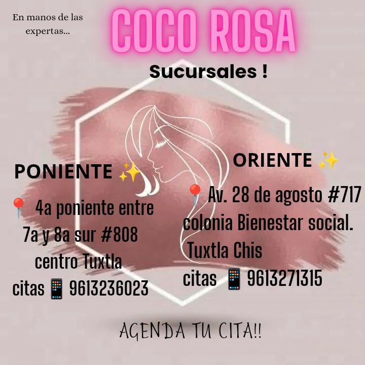 Coco rosa salon & uñas | Tuxtla Gutiérrez