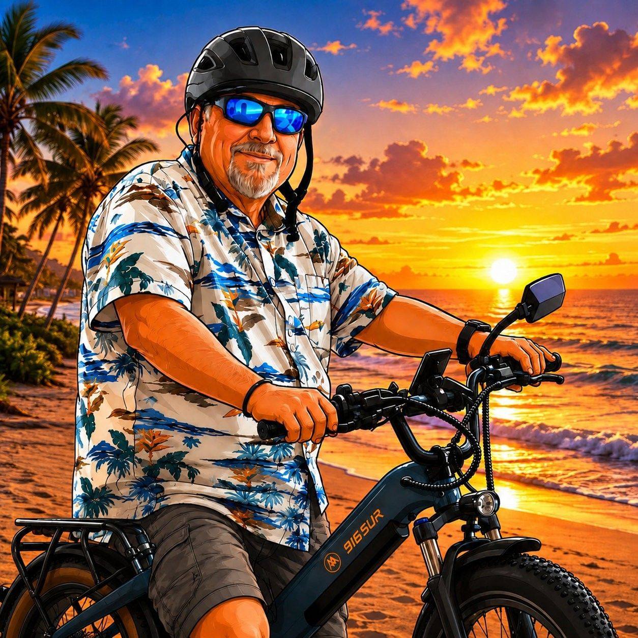 E-bikes For People Over 50 | Andy body using The AIMA Big Sur fat tire ...