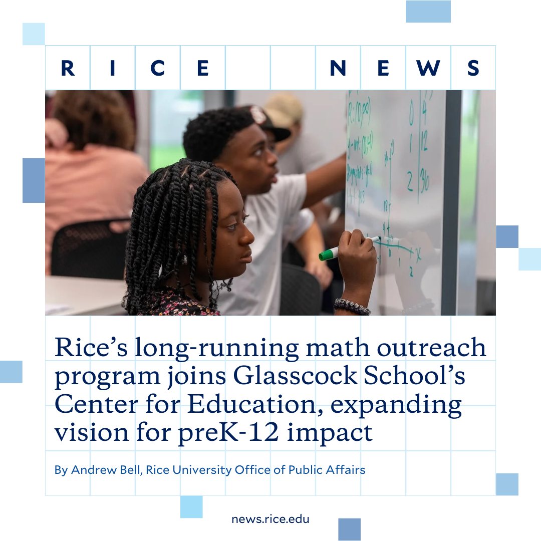 Rice - Exciting news! The Rice University School Mathematics Project, a ...