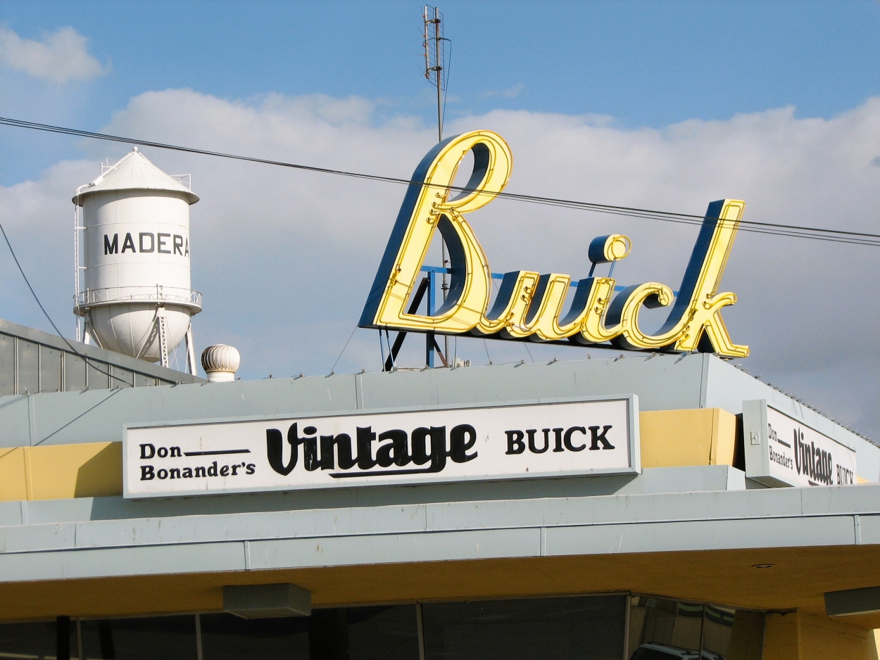 Madera, CA. 2009. I'm not sure when the Buick sign went away but