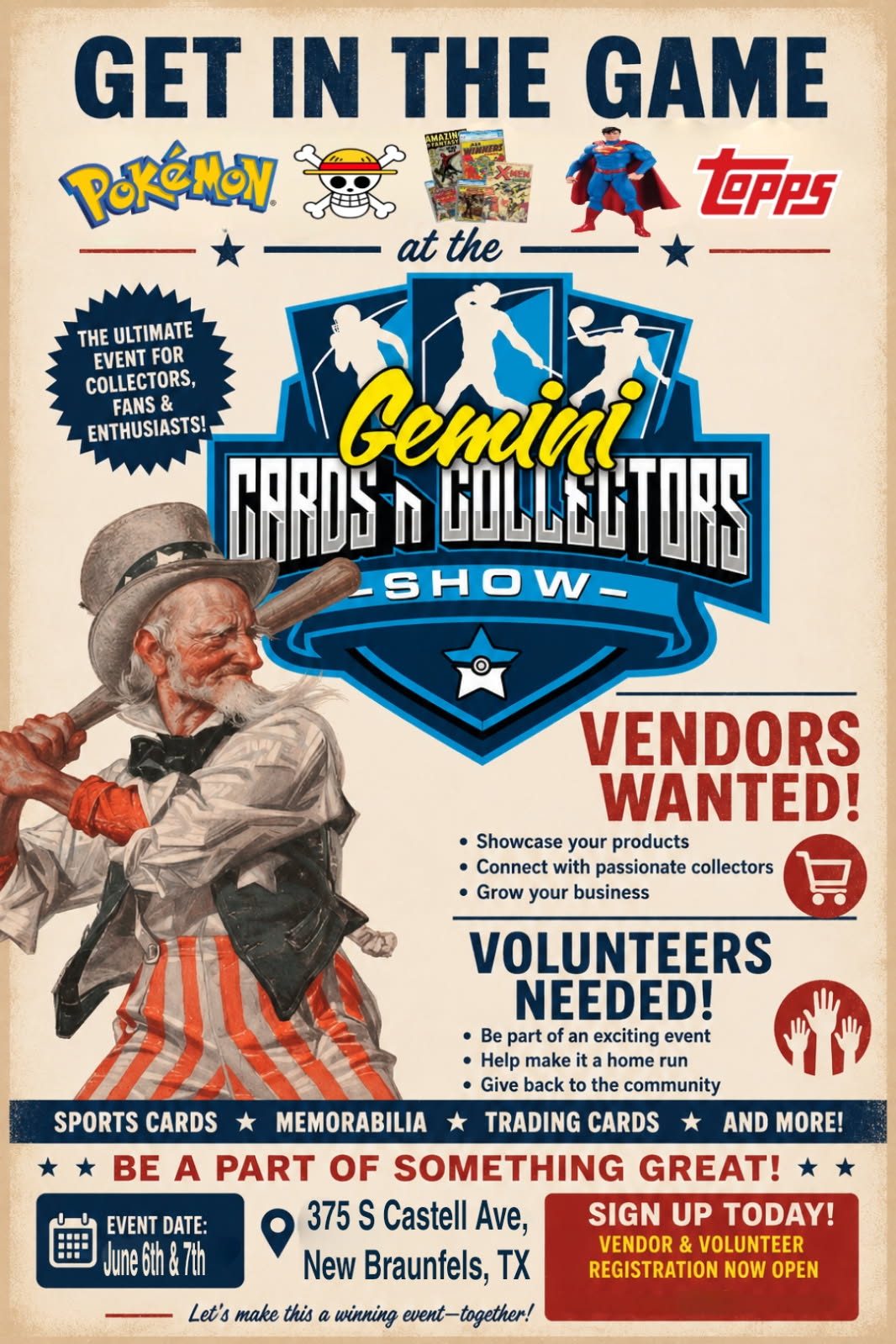 Gemini Cards & Collectors Show in New Braunfels, TX