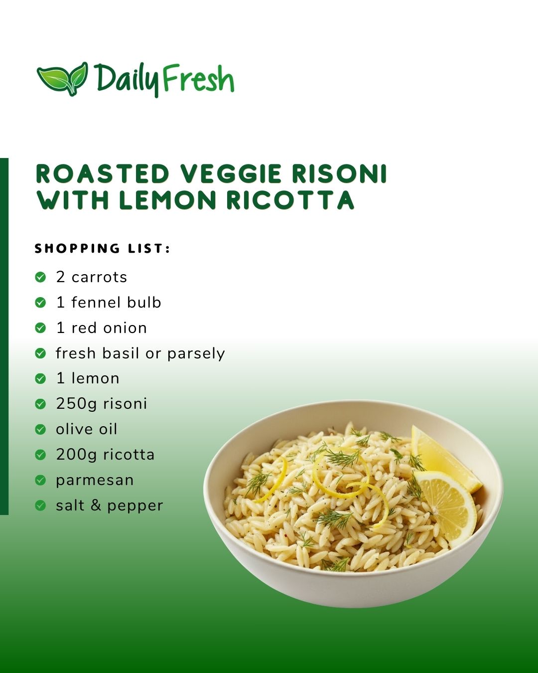 Daily - Brighten your January with our Roasted Veggie Risoni with Lemon ...