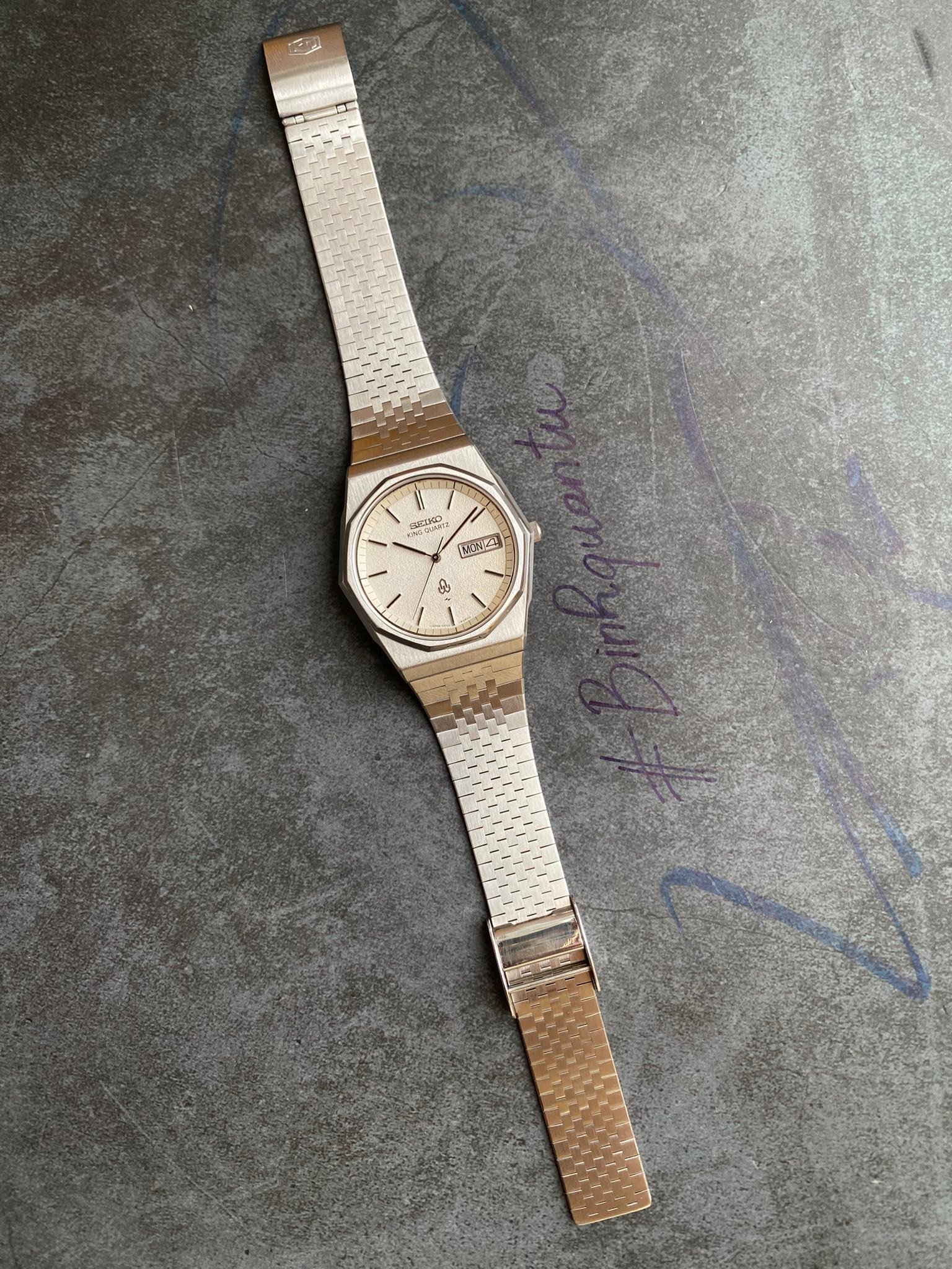 Seiko King Quartz 5856-8080 white dial ❤️❤️❤️