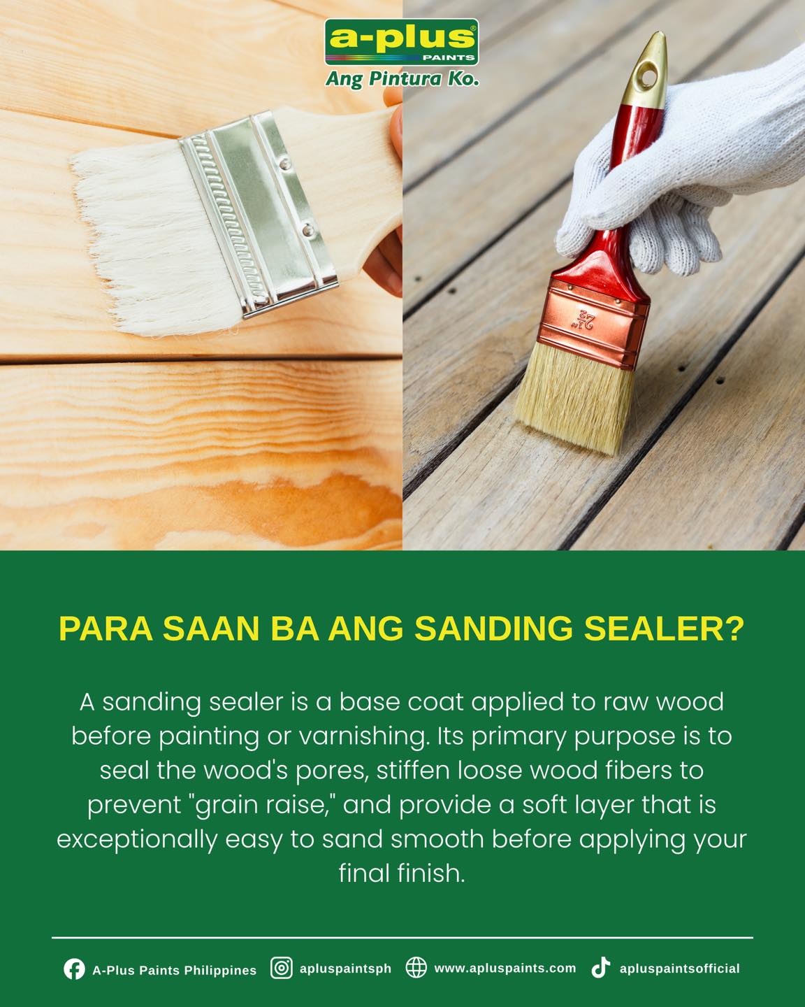 A sanding sealer is a base coat applied to raw wood before painting or varnishing. Its primary purpose is to seal the wood's pores, stiffen loose wood fibers to prevent 