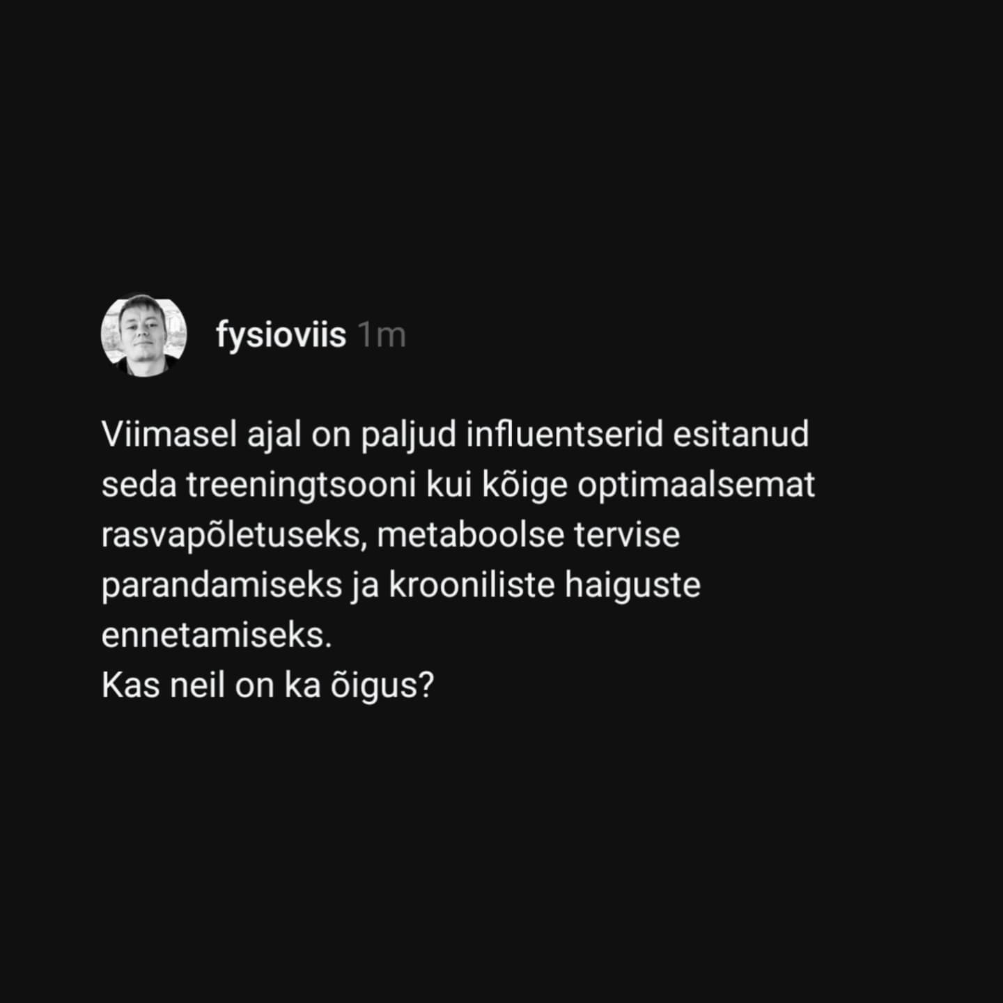 Fysioviis - Inimestega tööd tehes on hilinemine ja ajaga järgmisele ...