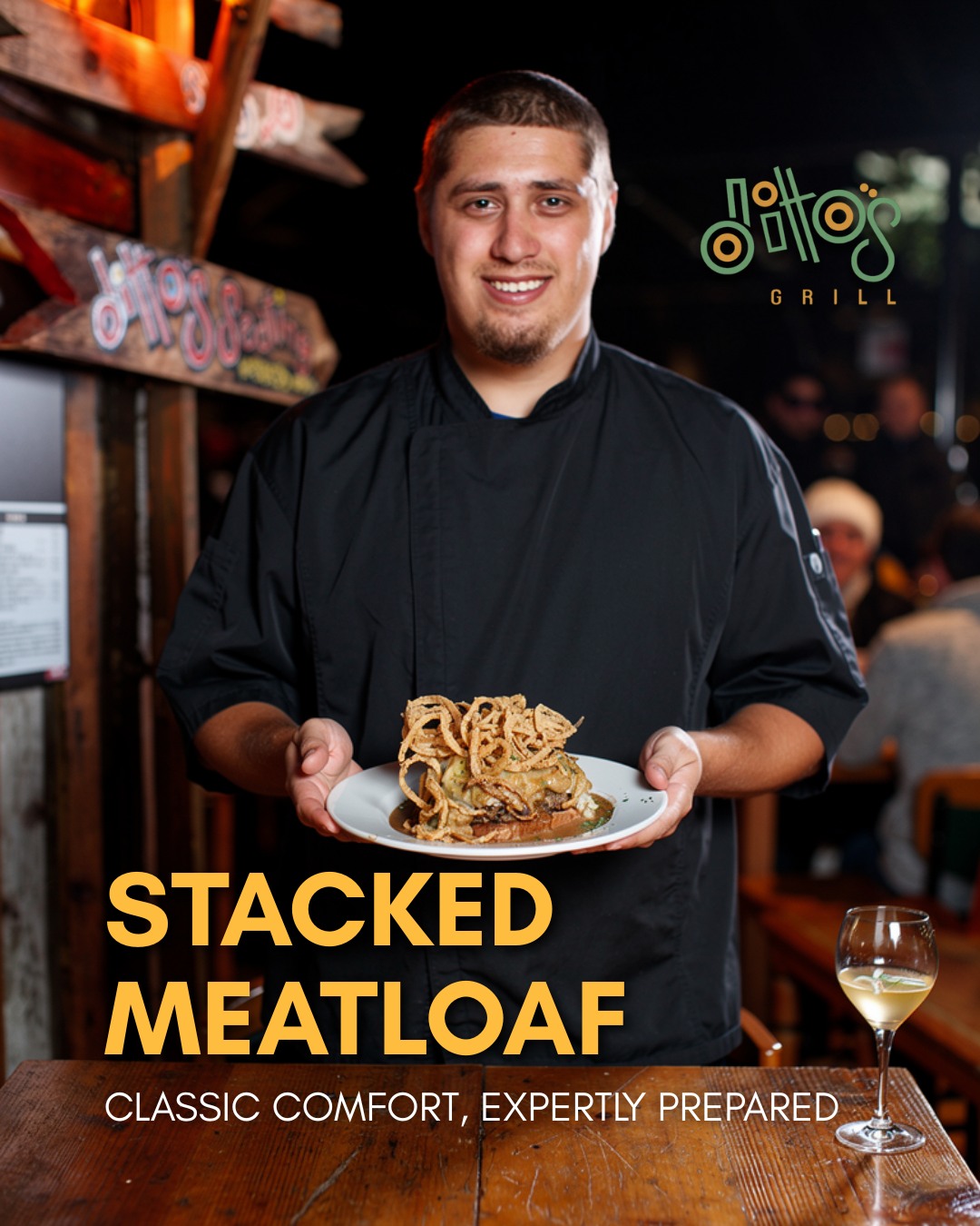 Classic comfort, expertly prepared. 🥩 Ditto's Stacked Meatloaf