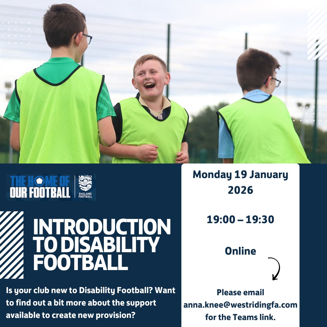 West - Is your club new to Disability Football? Want to find out a bit ...