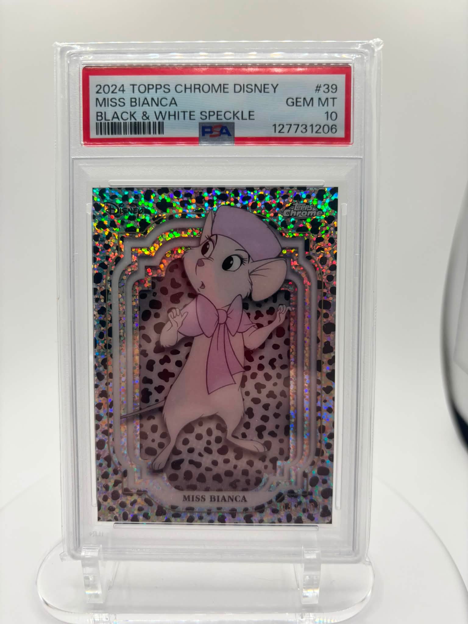 2024 Topps Chrome Disney Orange Refractor Tiana PSA 10 $3,200