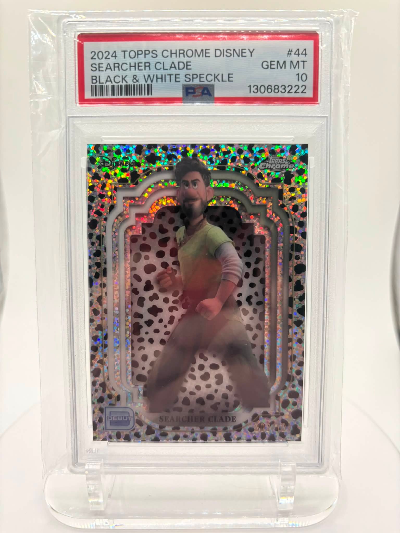 Completed 2024 Topps Chrome Disney Black and White Speckle /101
