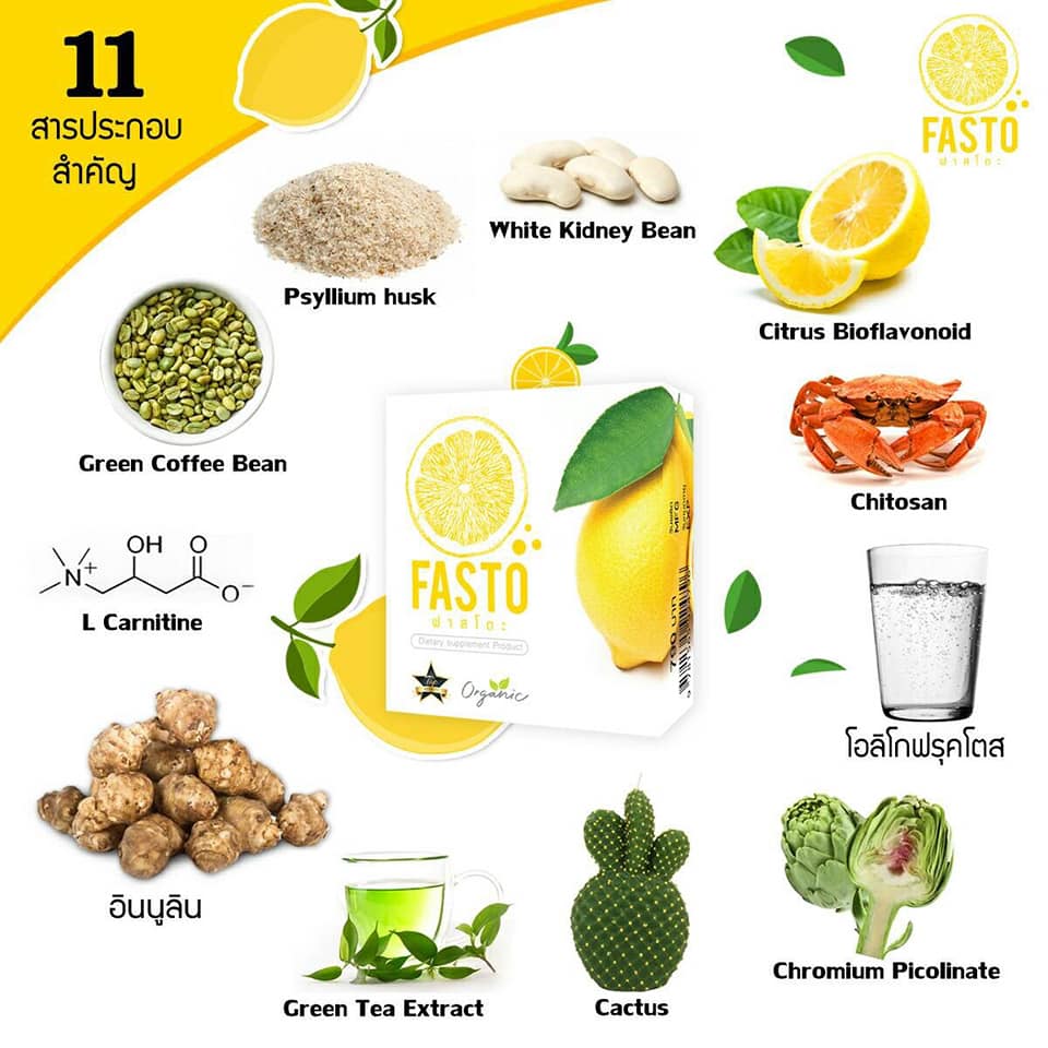 🤔🤔มีอะไรบ้างน๊าอยู่ในแก... - Fasto มะนาวฟู่สู้fat ลดพุง ลดอ้วน