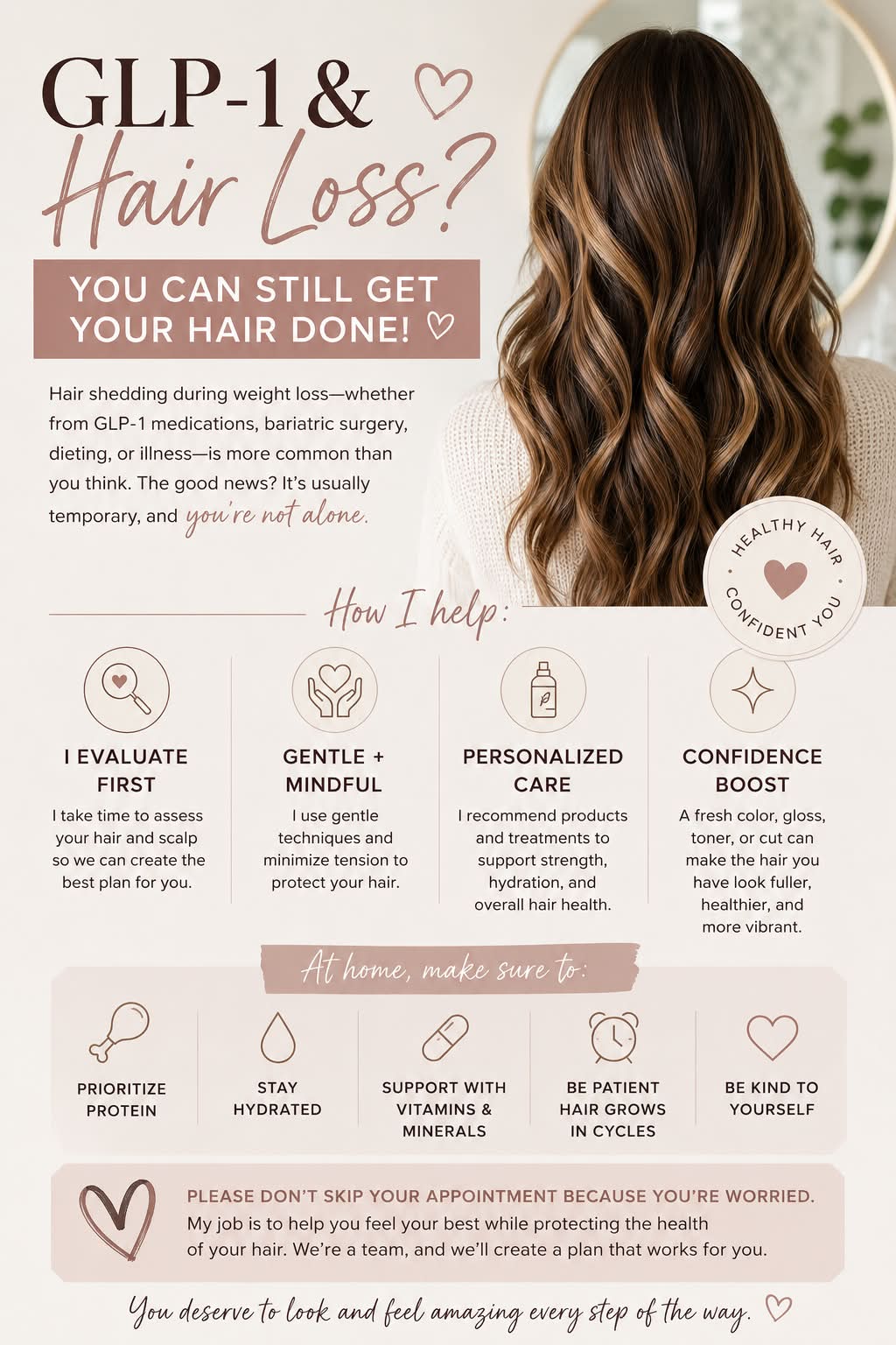 GLP-1 hair loss: can I still get my hair done?