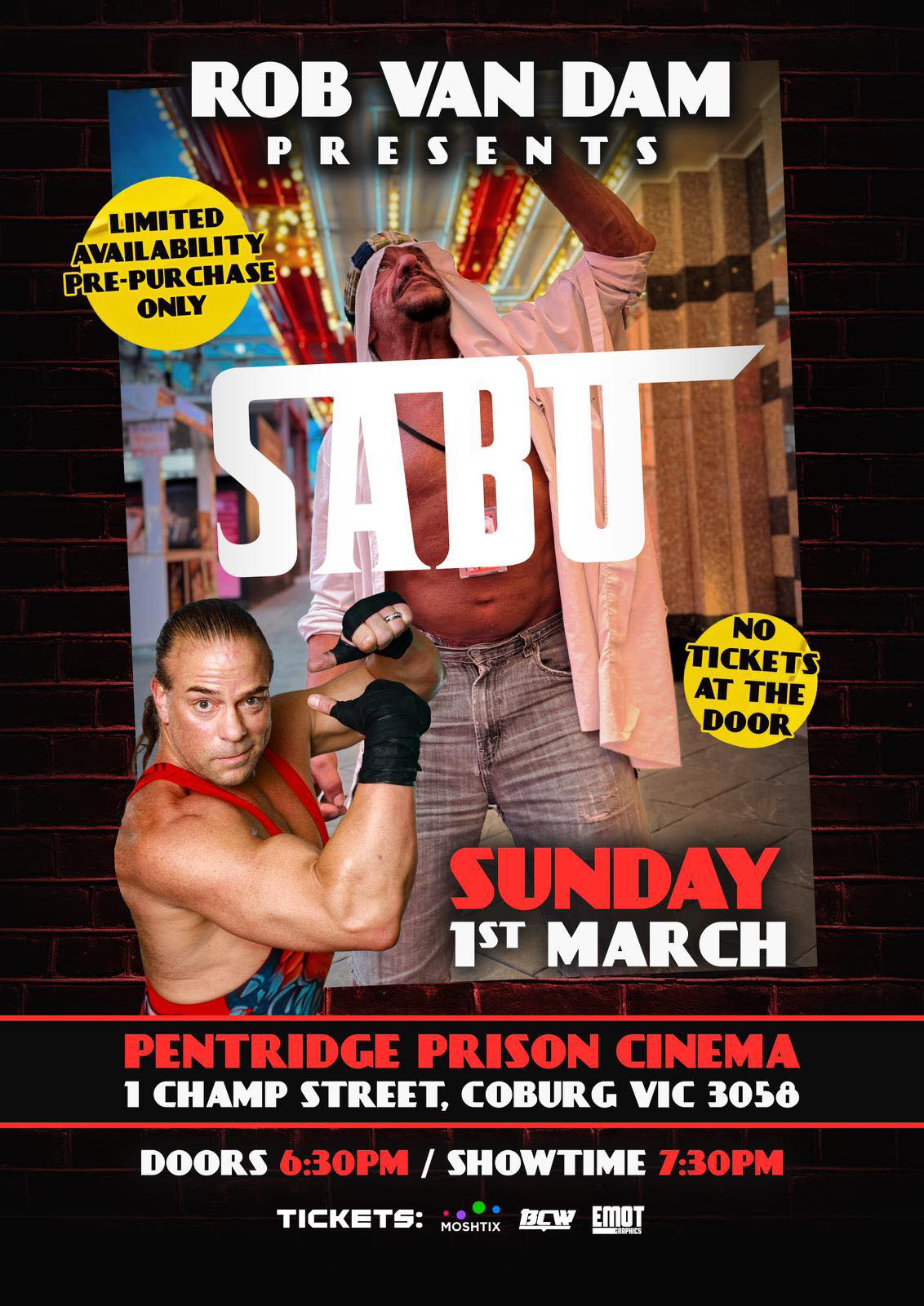 Battle - ***ROB VAN DAM PRESENTS - SABU*** Tomorrow night on Sunday 1 ...