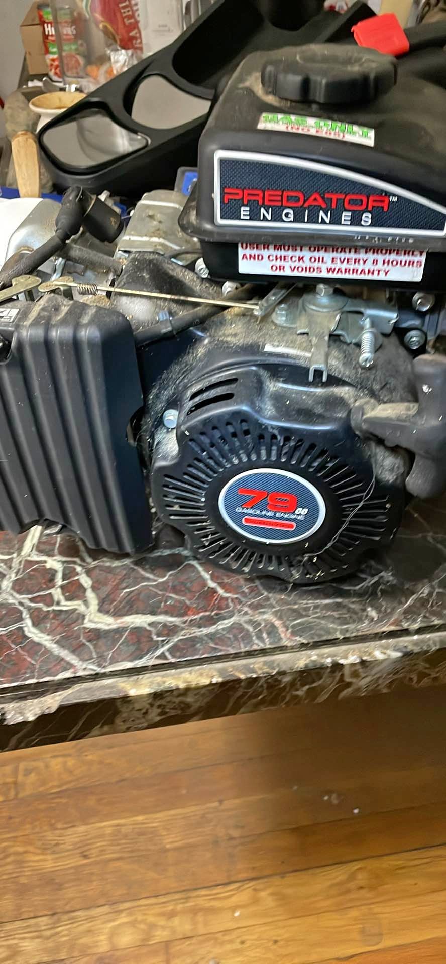 Predator engine 79 cc never put gas or oil in engine Read description ...
