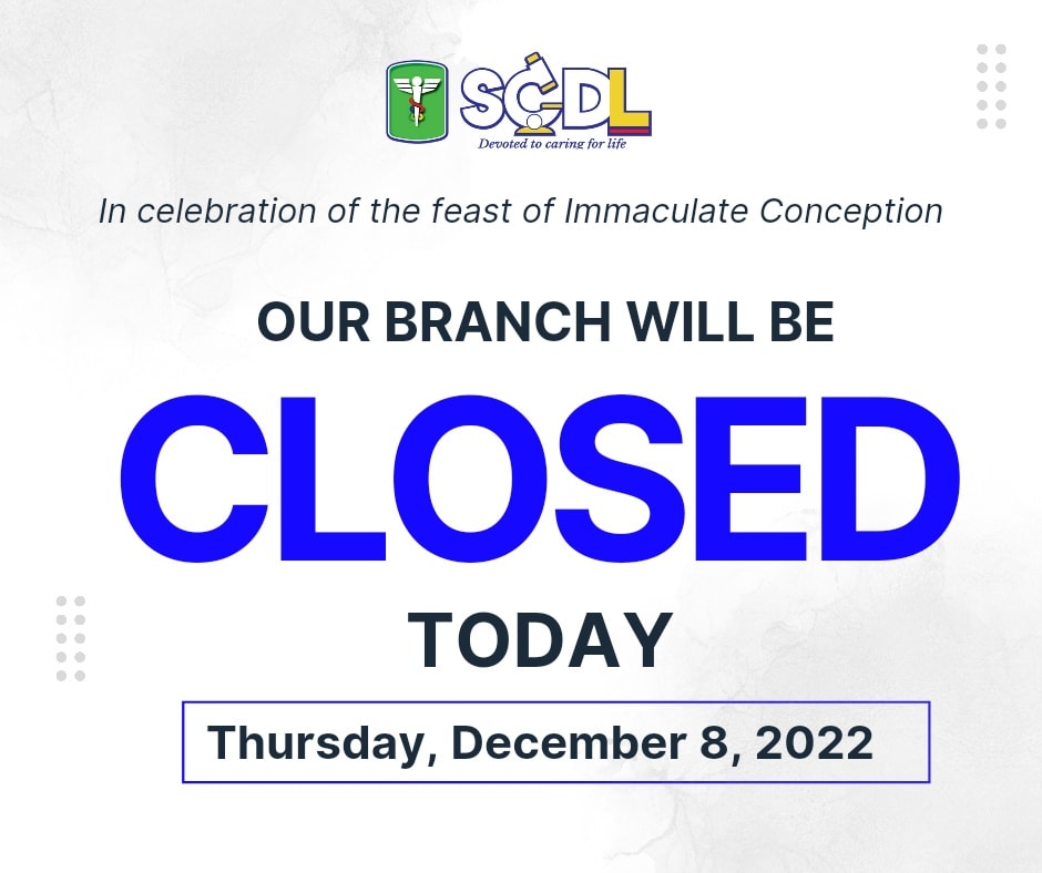SCDL - ‼️HOLIDAY ALERT ‼️ In celebration of the feast of Immaculate ...