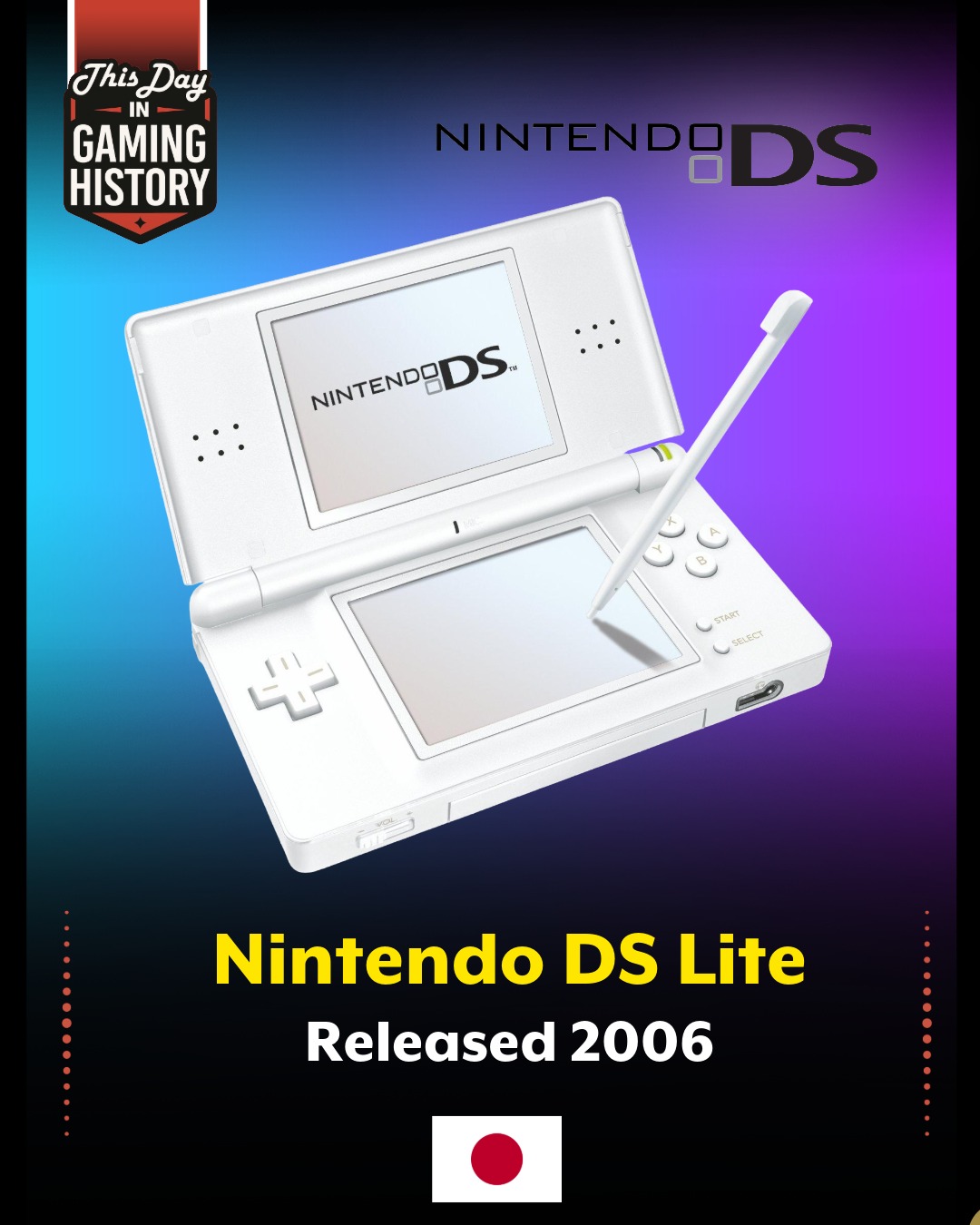 Nintendo DS Lite Turns 20 in Japan Today! 📱💡 Launched in 2006 in