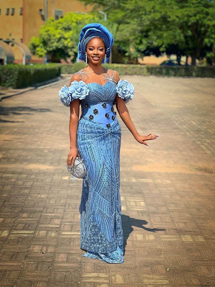 dress styles for ladies with big tummy latest lace #nouvellestendancesafricaines dress styles to hide belly fat