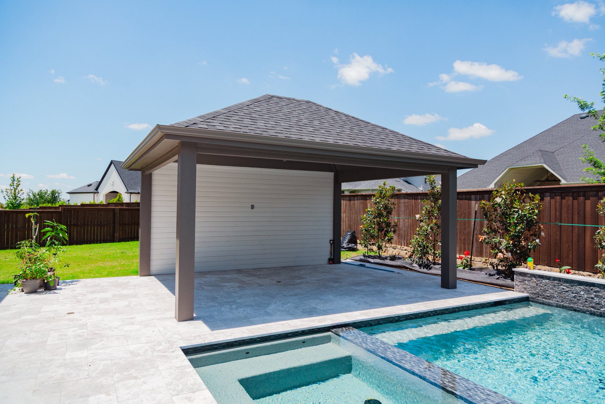 This custom-built arbor by the... - Prestige Pool and Patio | Facebook