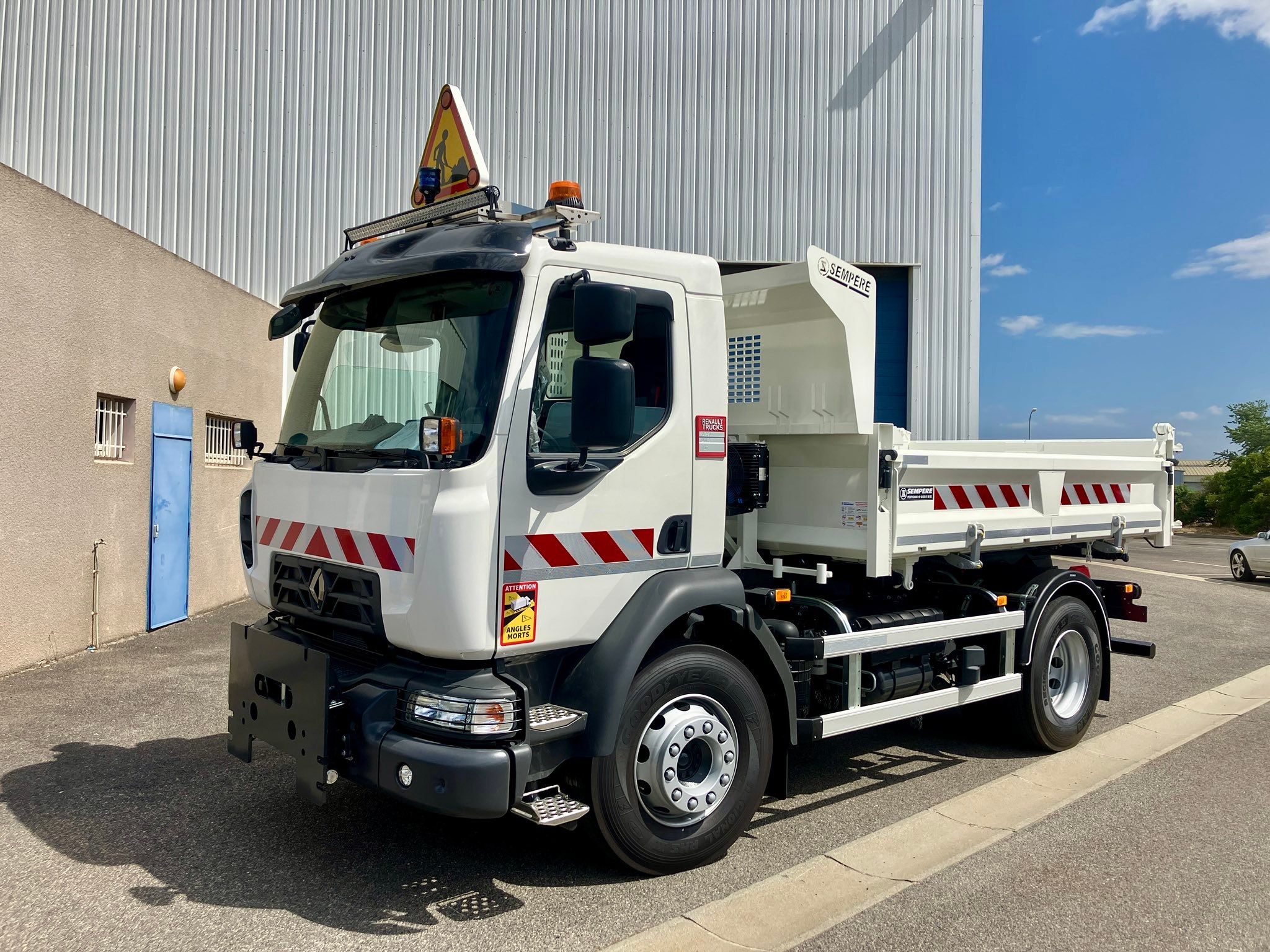 Camion De Pompier Renault Premium 6x4 Ampliroll Marrel - Modèle Réduit En Zamak, Rouge - ADM