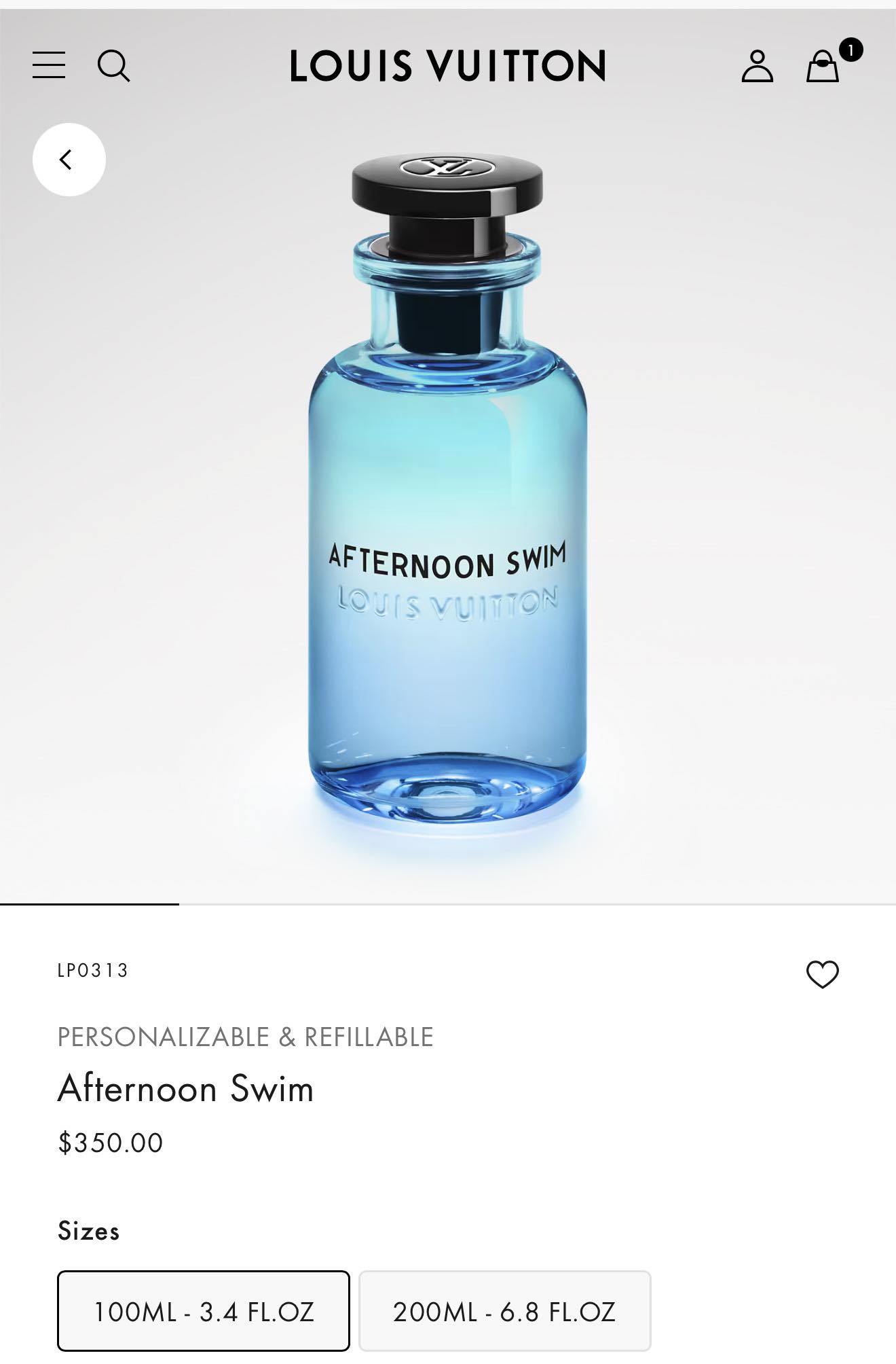 Where to find Louis Vuitton Afternoon swim perfume?