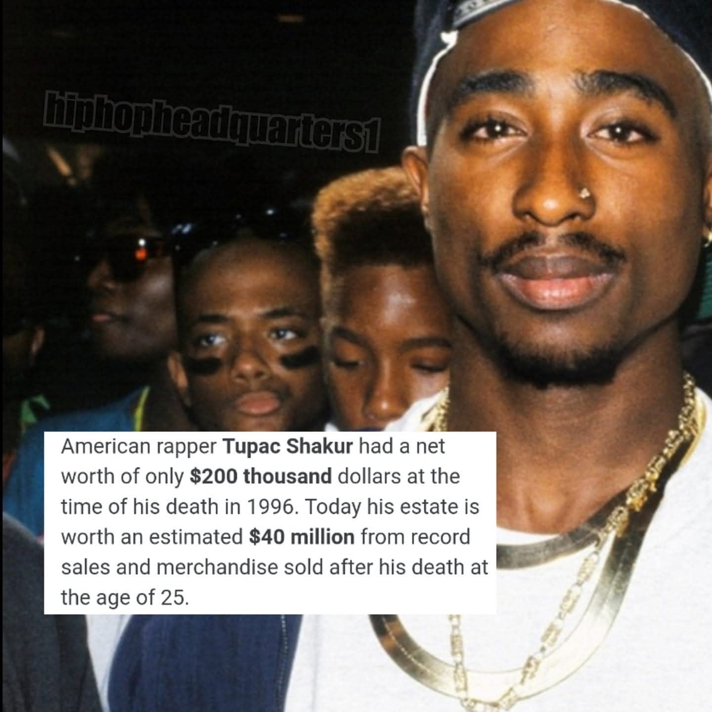 Hip - 🚨 #HarlemNY born rapper #TupacShakur had a net worth of only $200 ...