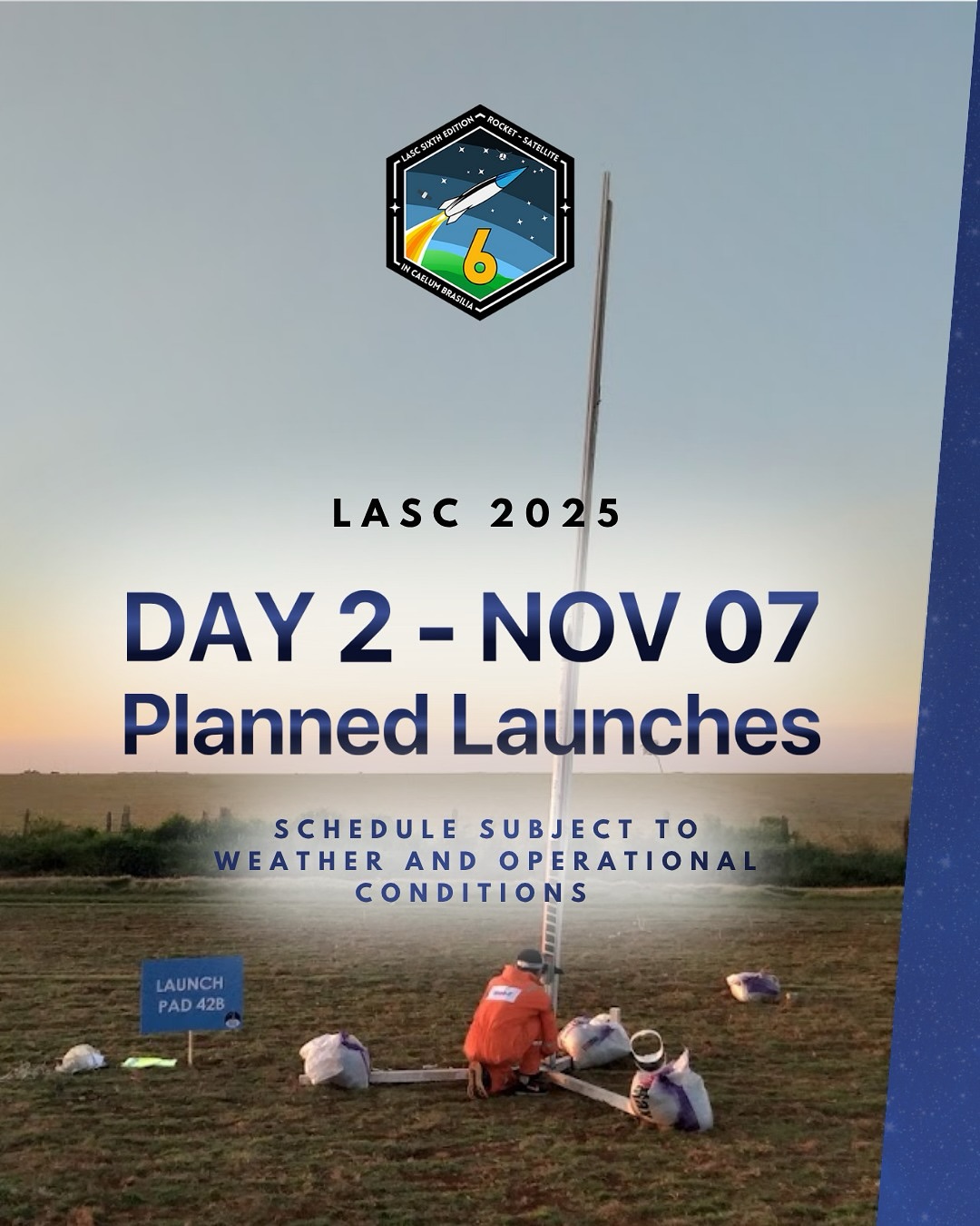 🚀 Day 2 Launch Schedule —... - Latin American Space Challenge | Facebook