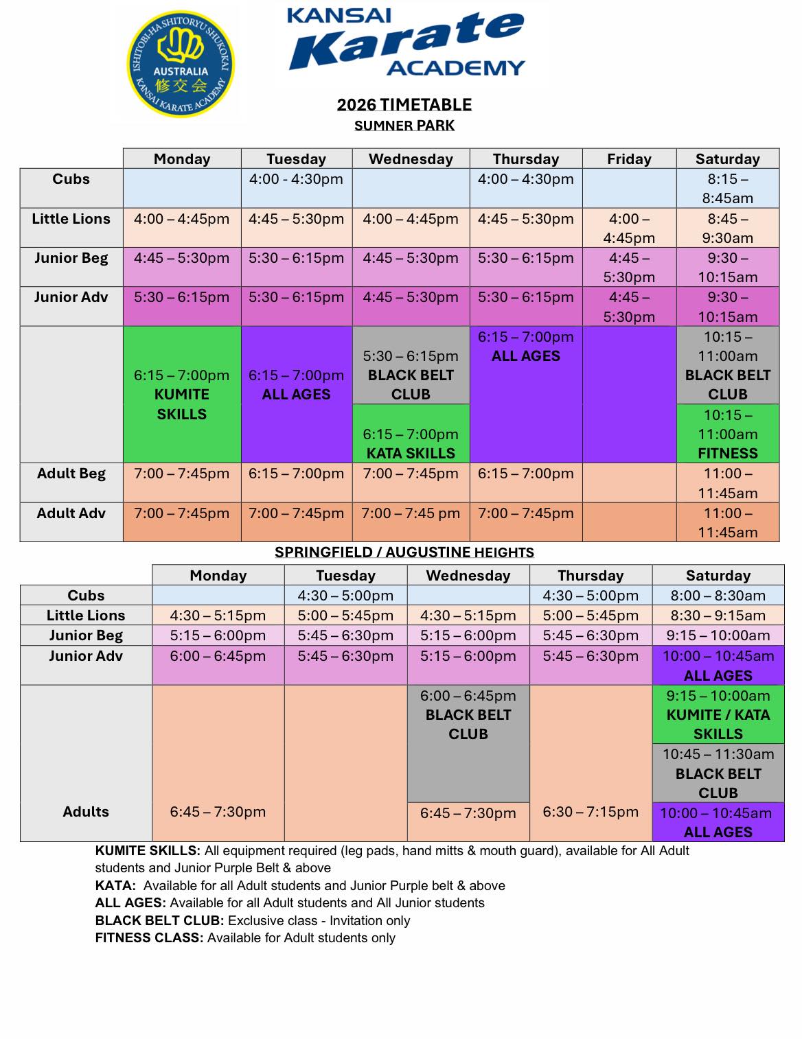 Kansai - 🥋NEW 2026 KARATE TIMETABLE IS HERE! 🥋 We’re excited to share ...