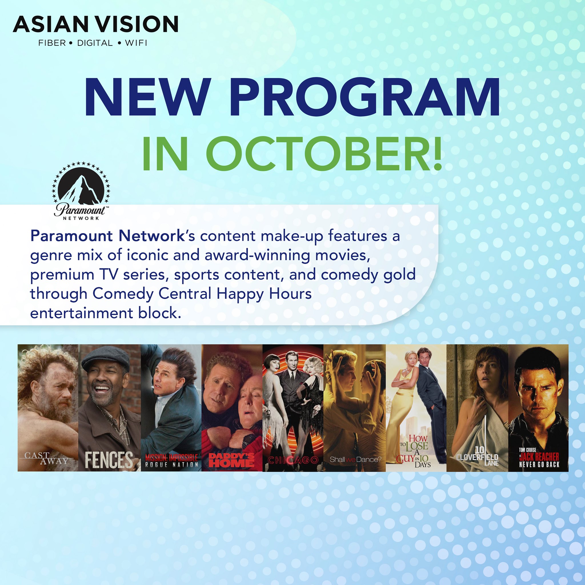 Asian Vision - Paramount Network will replace the channels...
