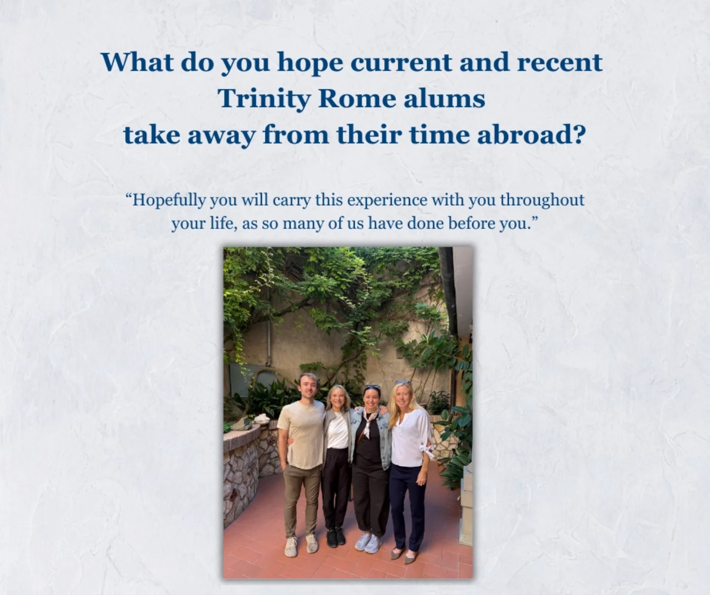 Trinity College Rome Campus... - Trinity College Rome Campus
