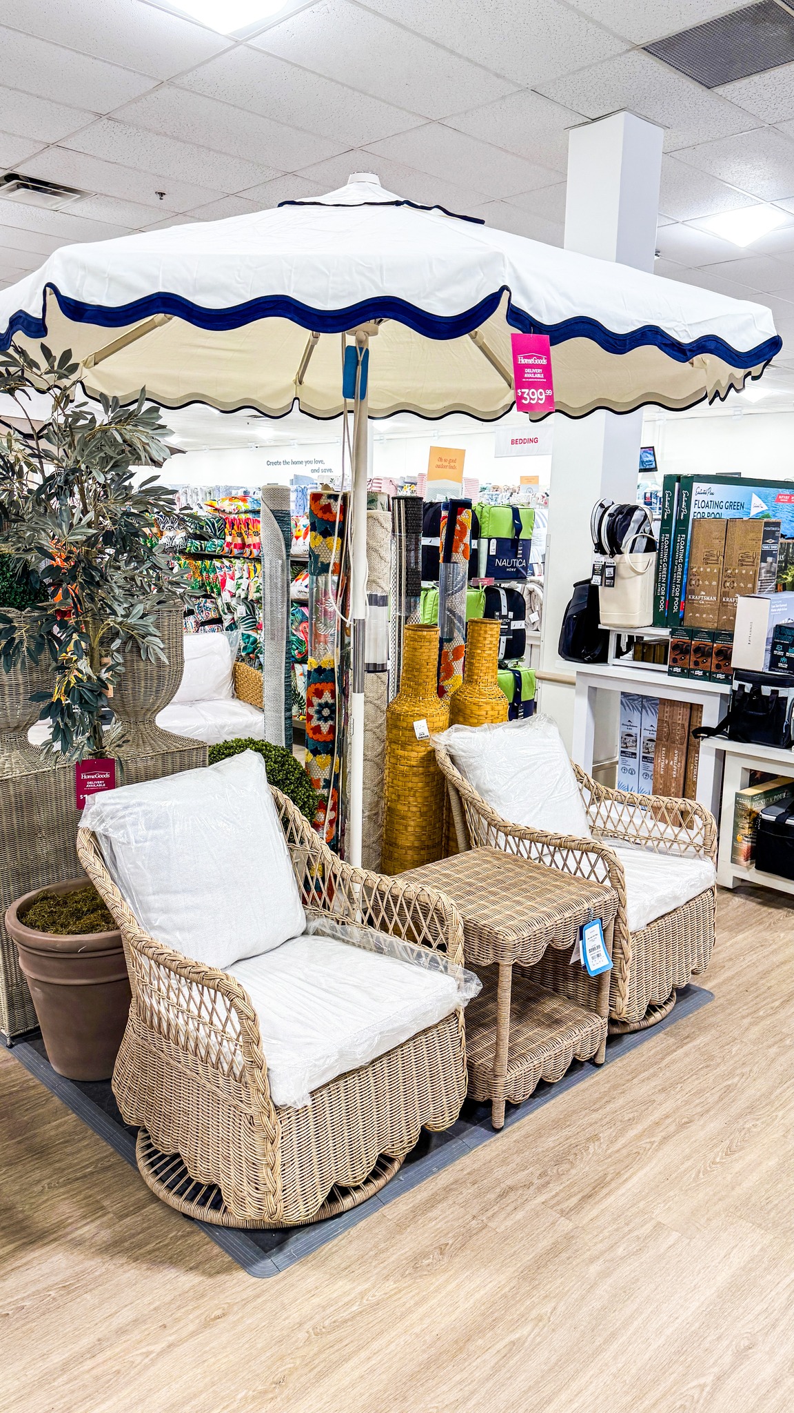 homegoods patio umbrellas Hign-Concerned Solar LED Market Umbrella Lighting  Good Vibes Home Goods I found the cutest umbrella