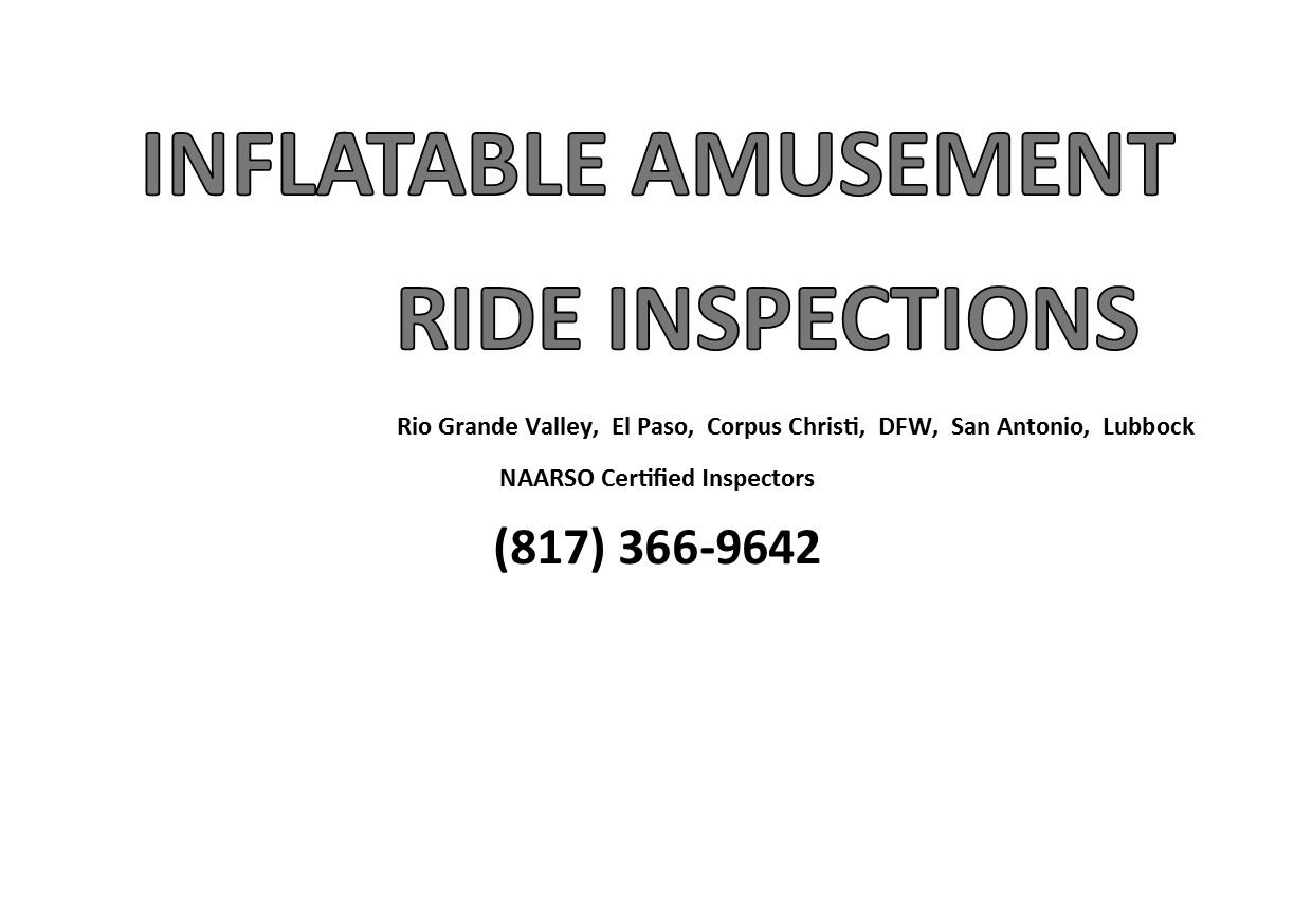 Inflatable & Amusement Ride Inspections | Mission TX