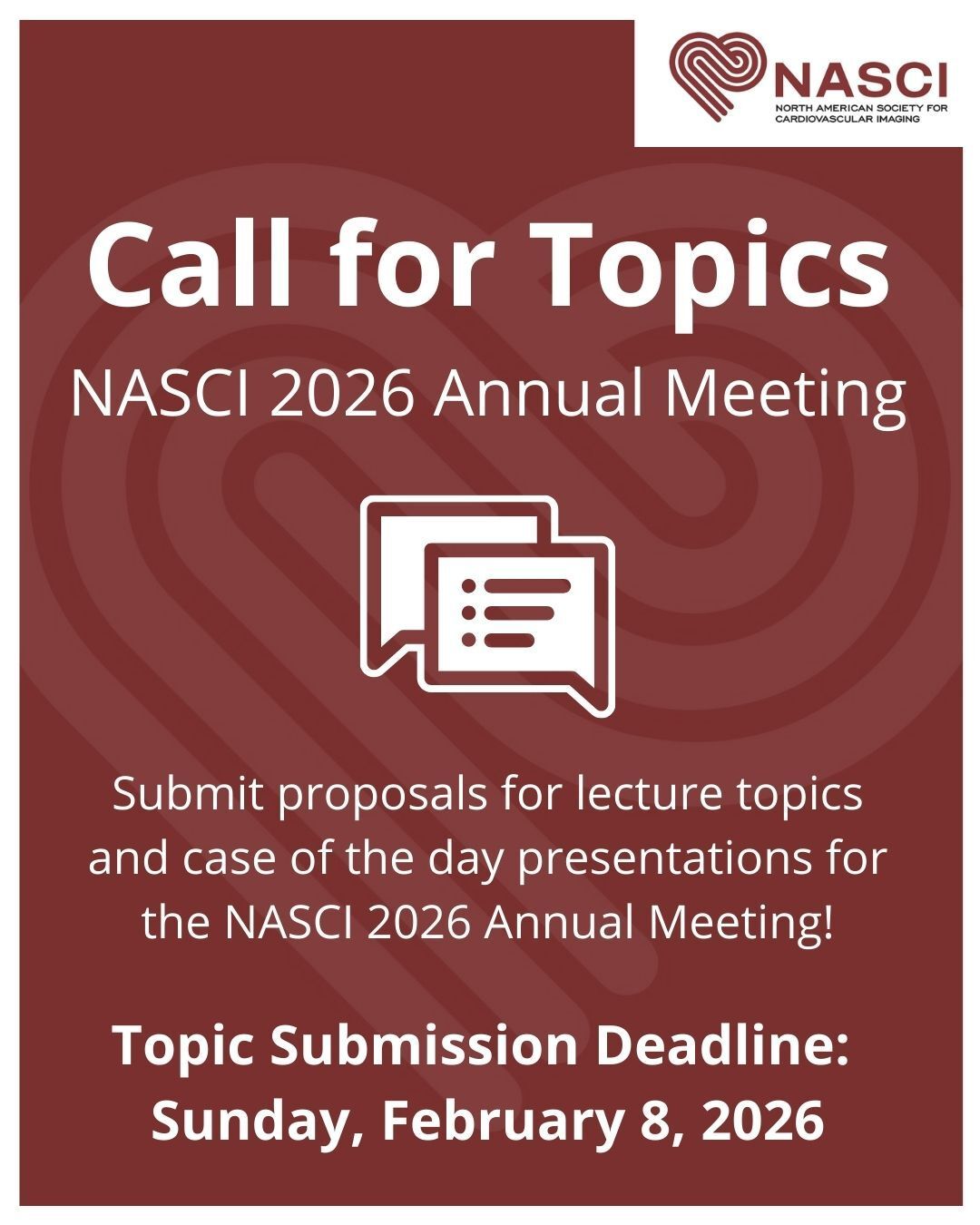 Don't forget to submit your presentation topics for the #NASCI 2026 ...