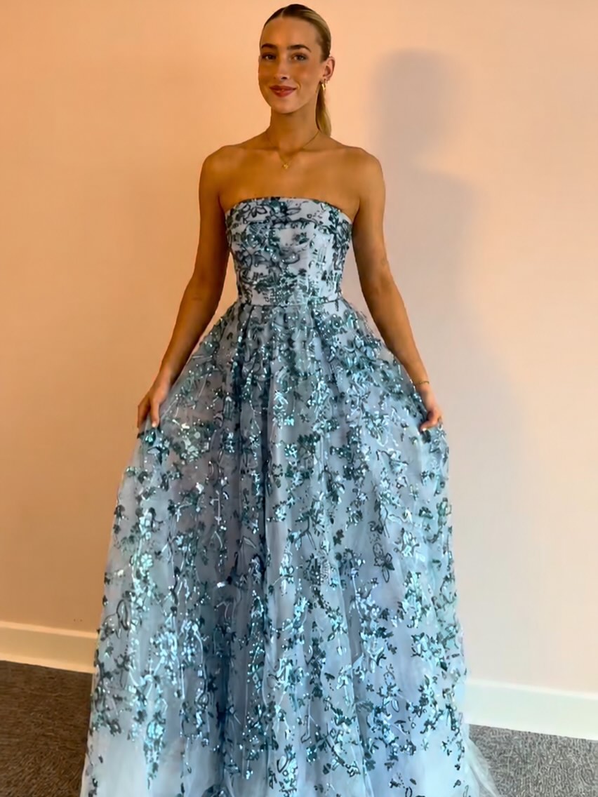 Sparkle and Shine in this Stunning Baby Blue Gown 🩵 #befabulouslimerick # debs #debsdress #debsdresses #tyball