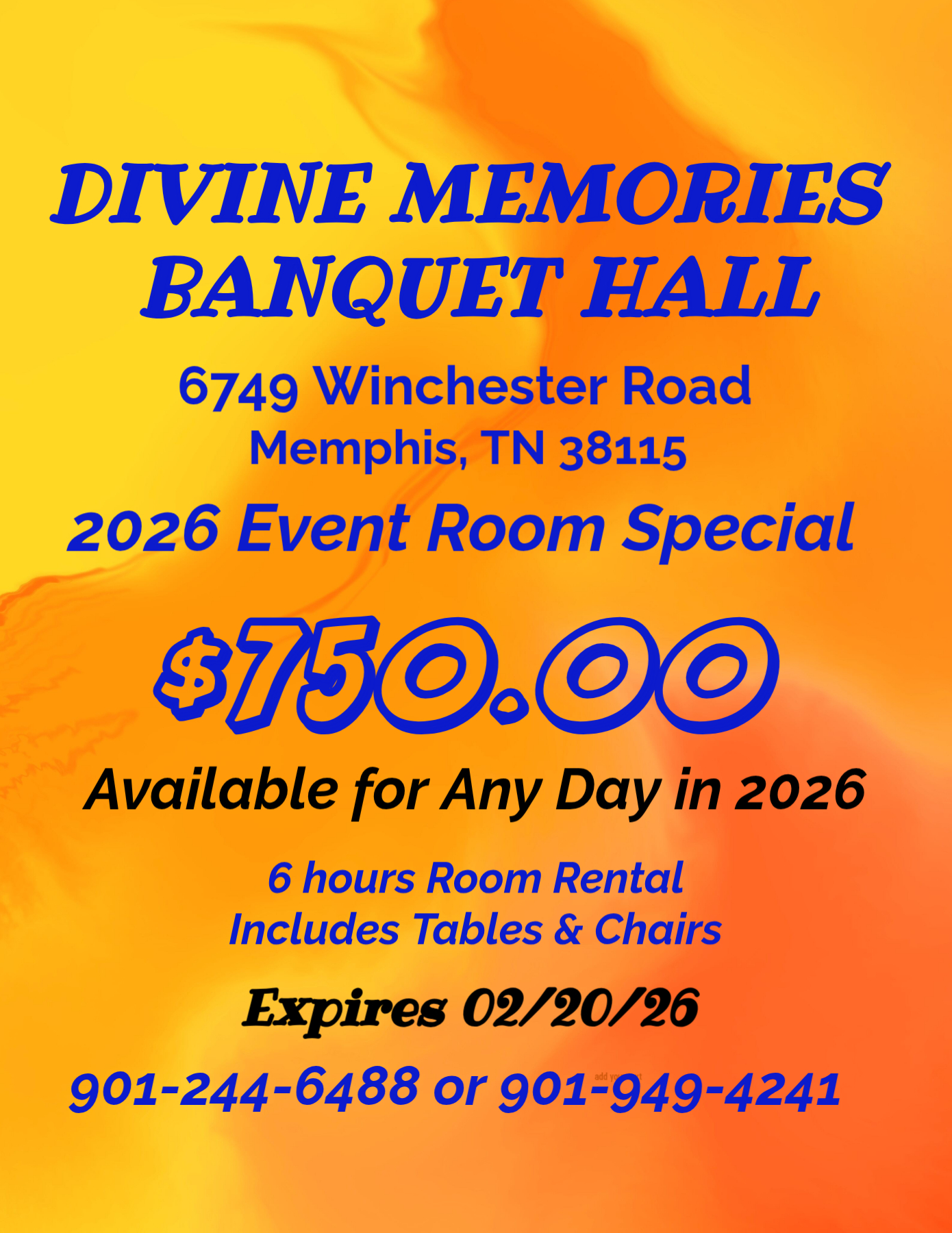 DiVine Memories Banquet... - DiVine Memories Banquet Hall