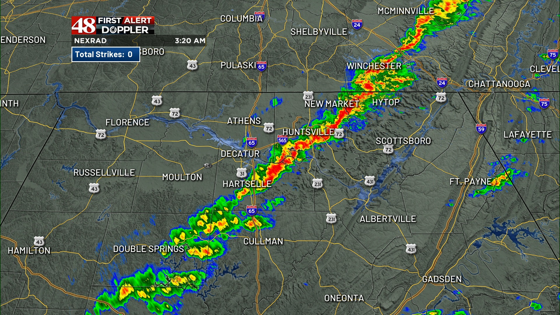 Radar at 3:20AM shows a... - Eric Burke WAFF 48 Meteorologist | Facebook