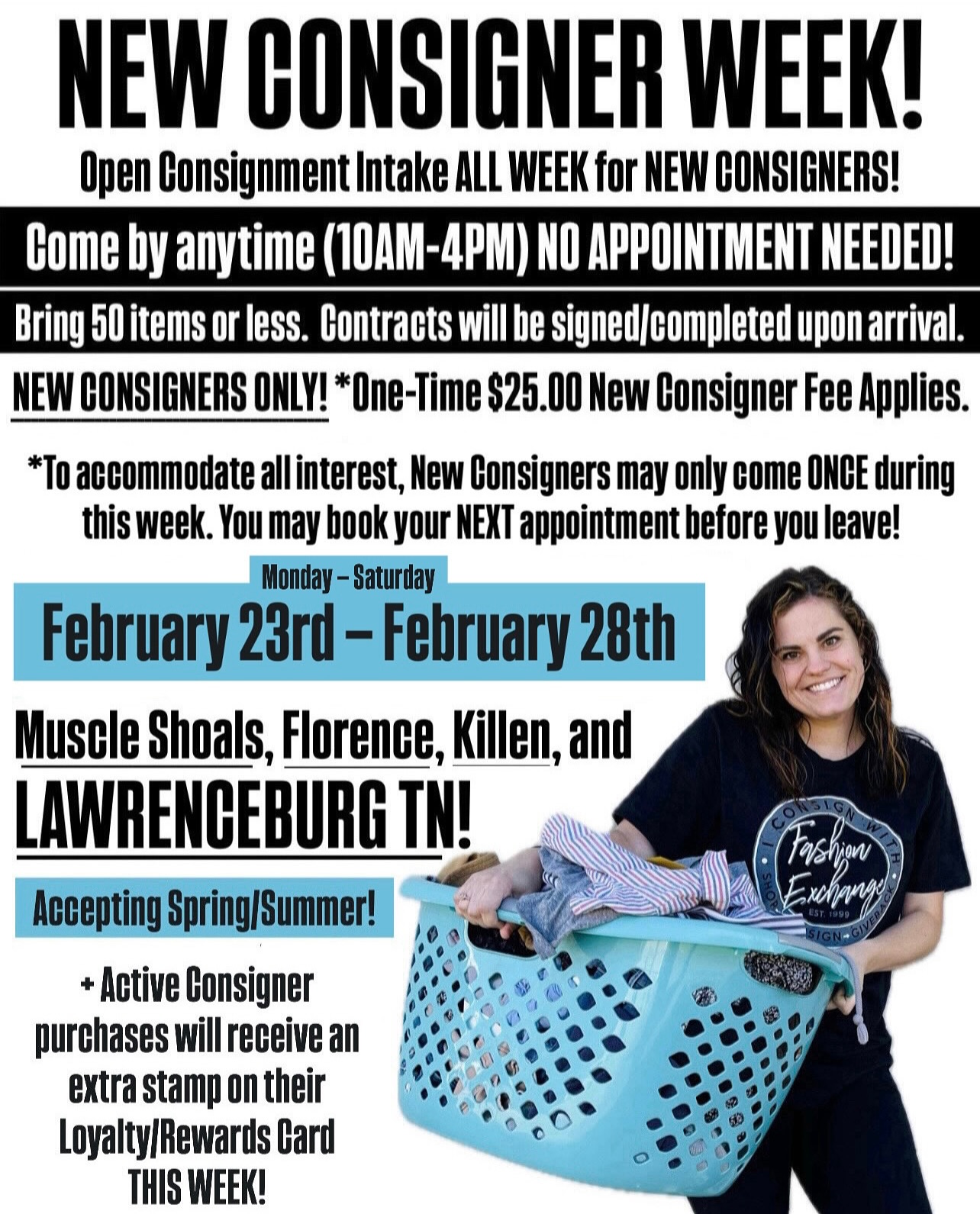 📣 REMINDER NEW CONSIGNER EVENT... - Fashion Exchange, Inc. | Facebook
