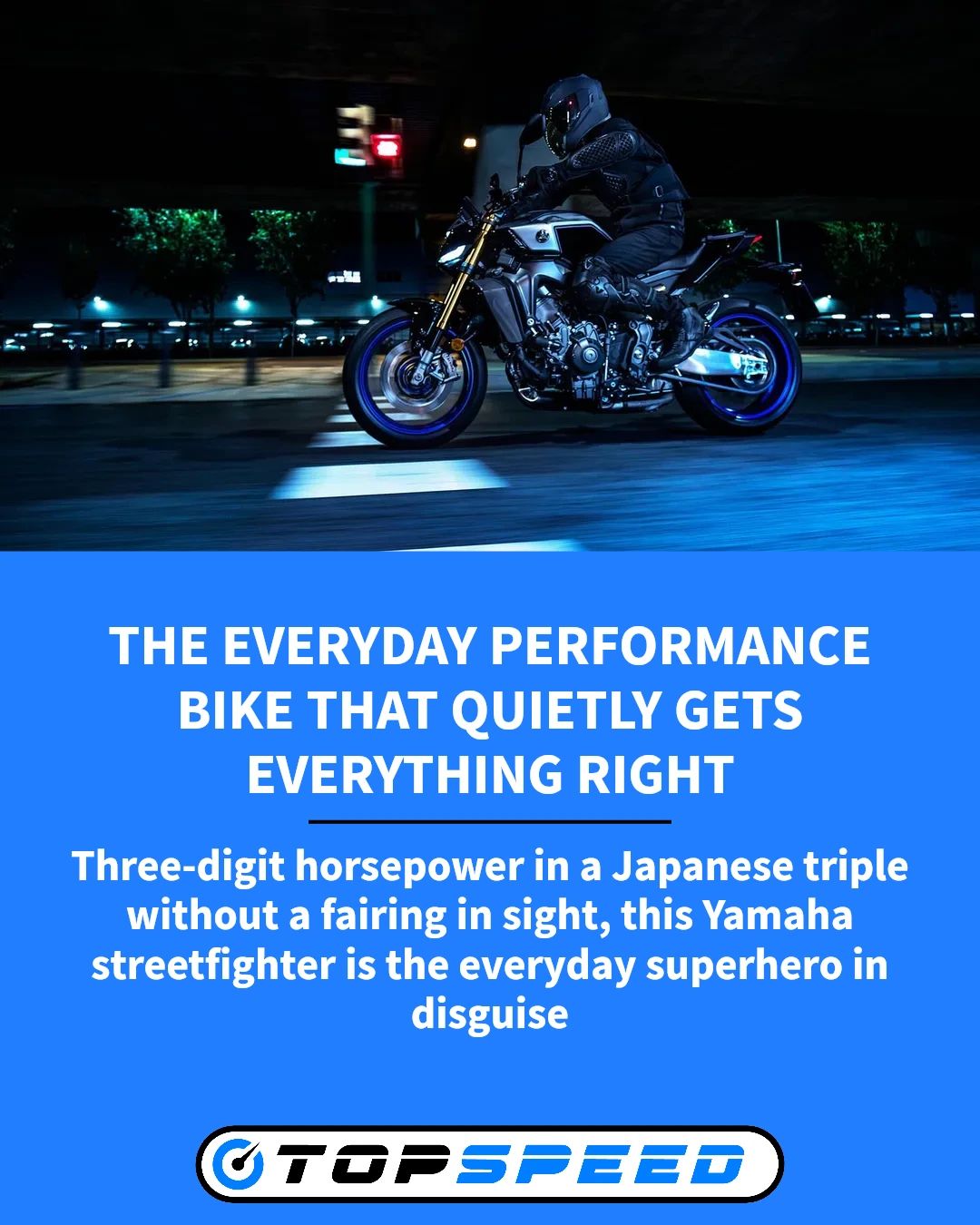 Three-digit horsepower in a Japanese triple without a fairing in