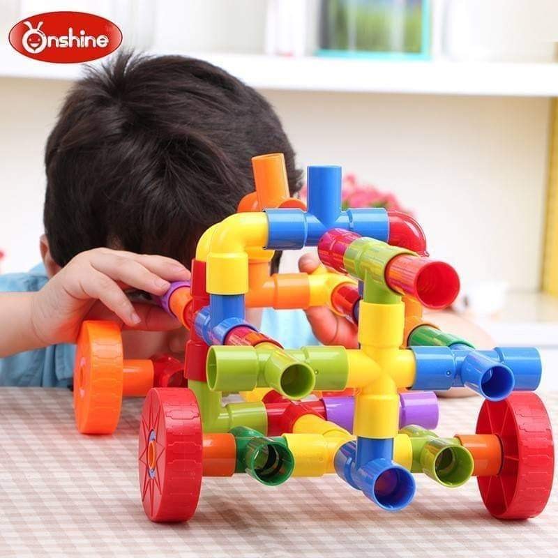 พร้อมส่ง 🎀water pipe plug match building blocks🎀 จำนวนท่อ และรูปแบบท่อ ...