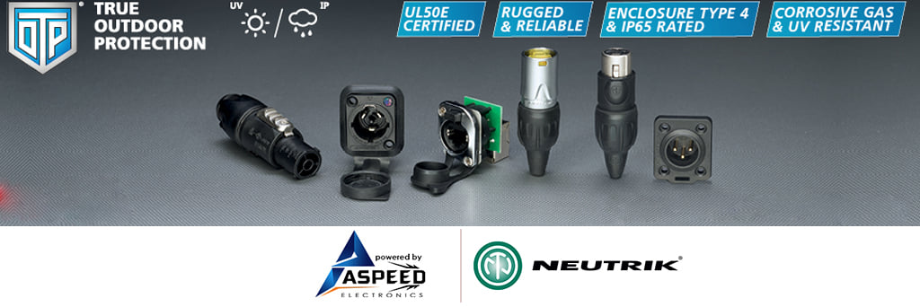 Our audio range includes XLR... - Aspeed Electronics