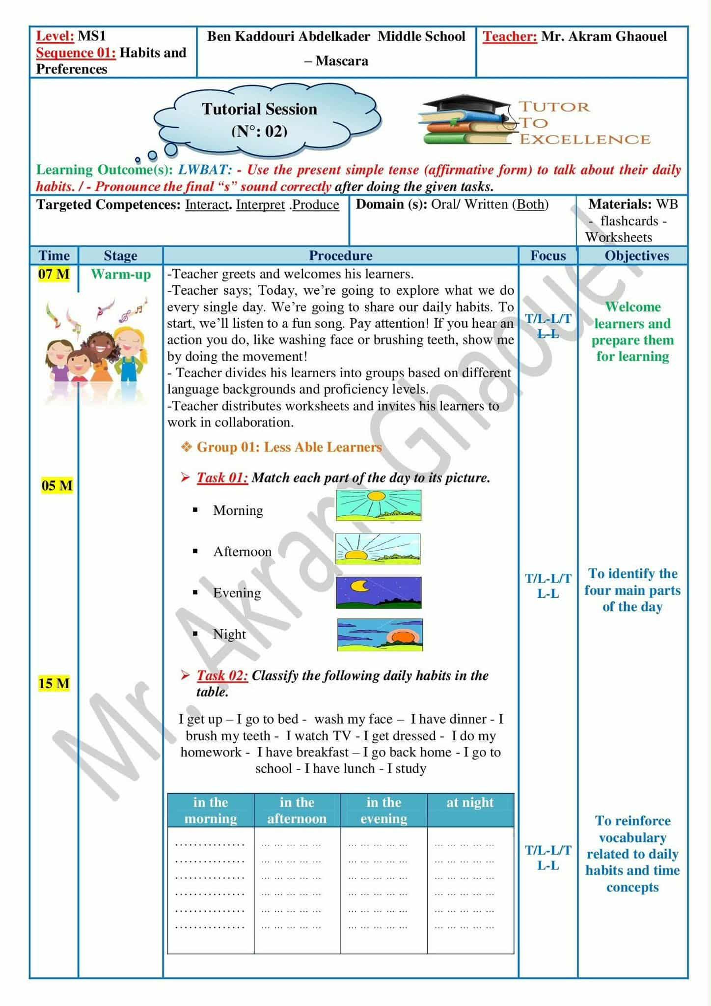 1Ms . 2Ms .3 Ms . 4Ms middle school | I need 1ms tutorial session ...
