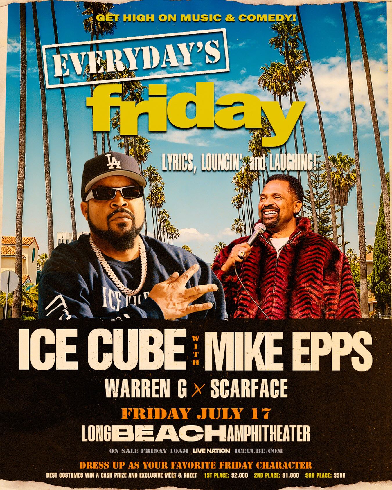 Long Beach, we coming for you. July 17 at the Amphitheater—me