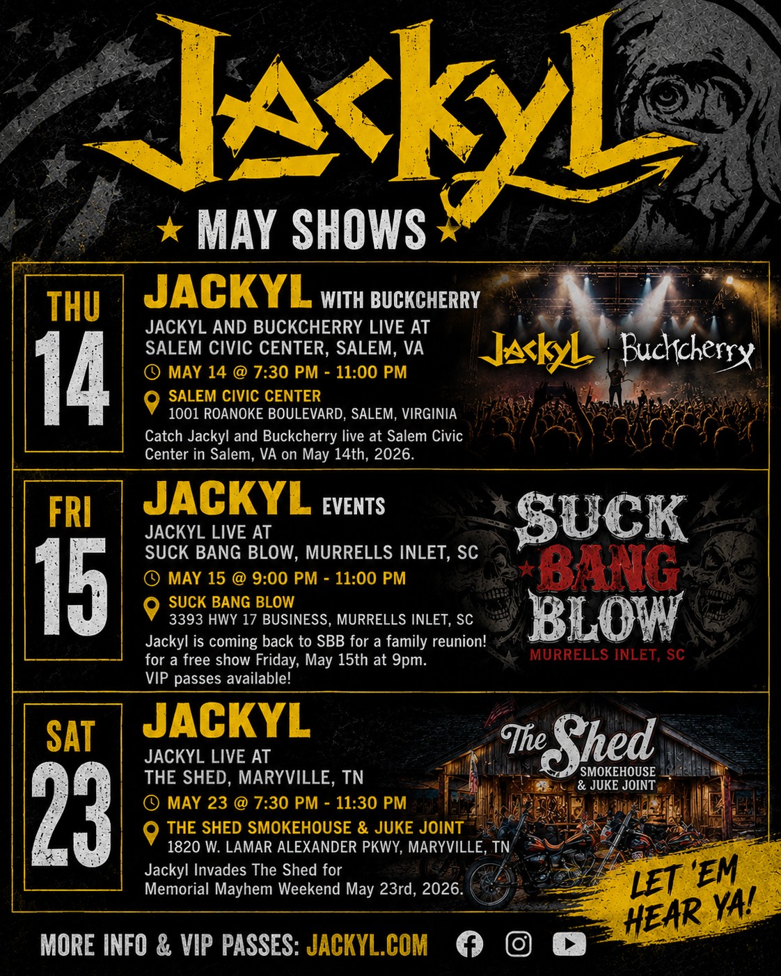 HARRISBURG, IT'S ON TONIGHT! Jackyl Family Reunion is hitting XL