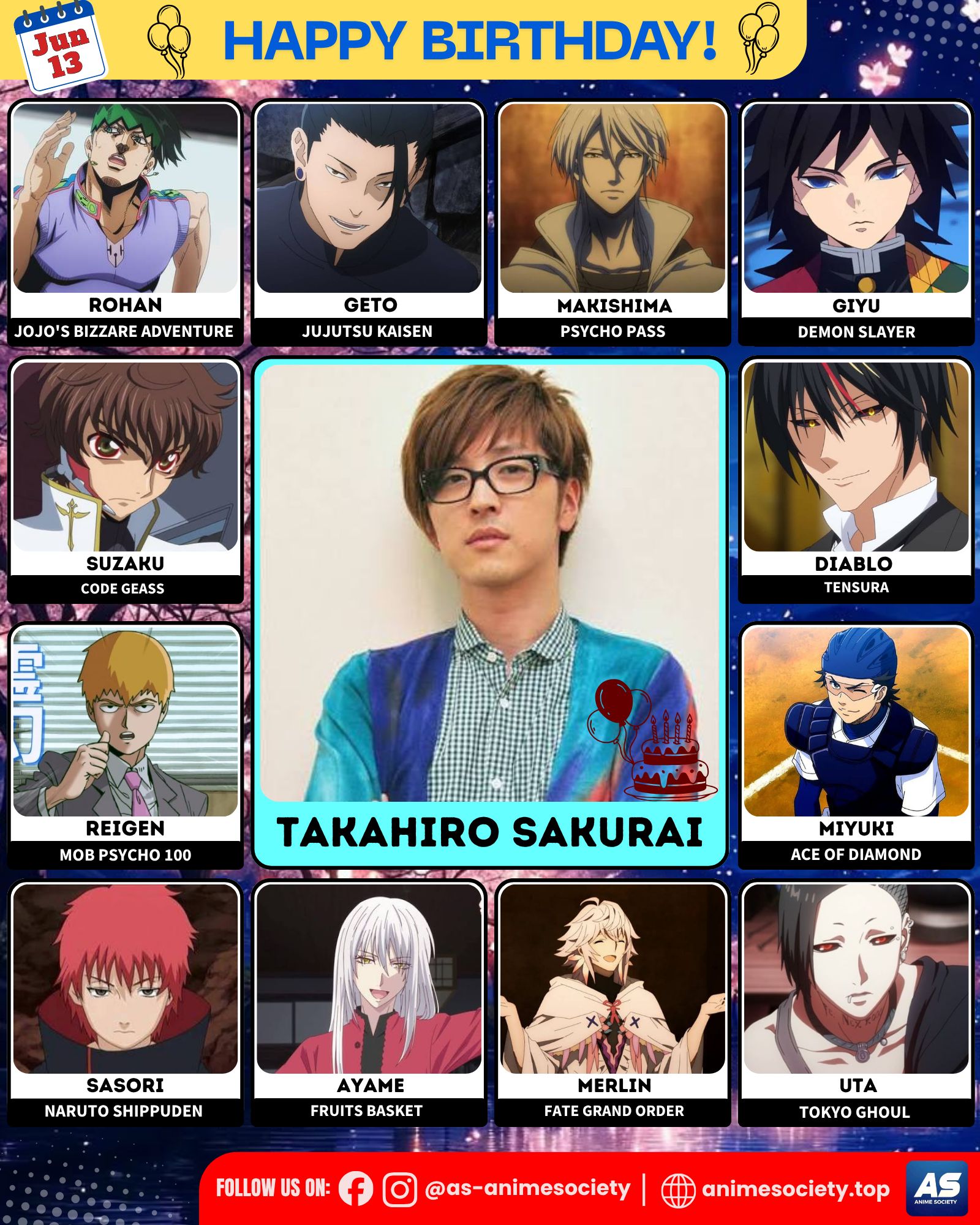 Happy Birthday to the incredibly talented Takahiro Sakurai