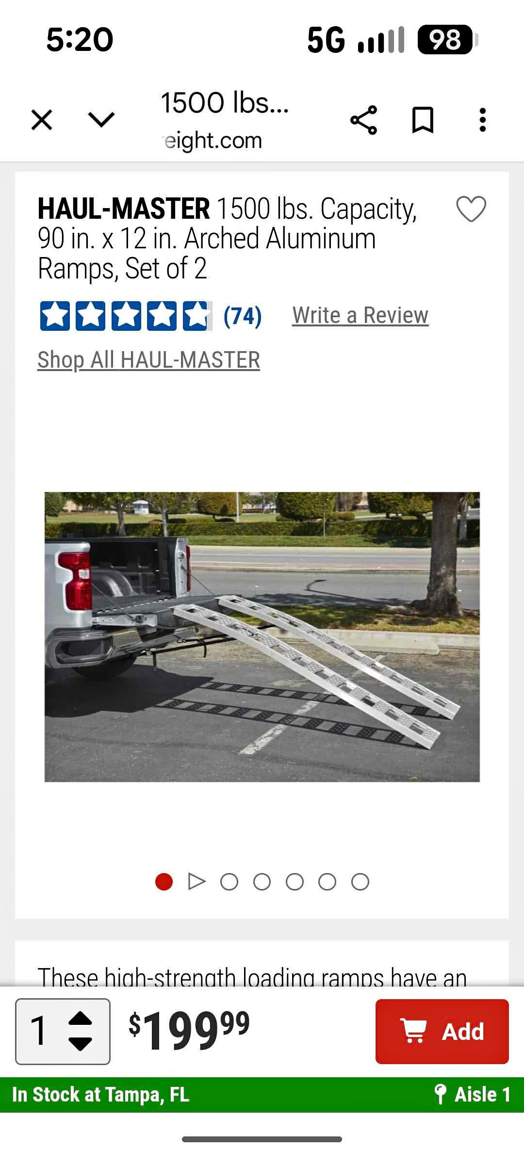 Werner Four-Wheeler ramps - Access Ramps - Thonotosassa, Florida ...