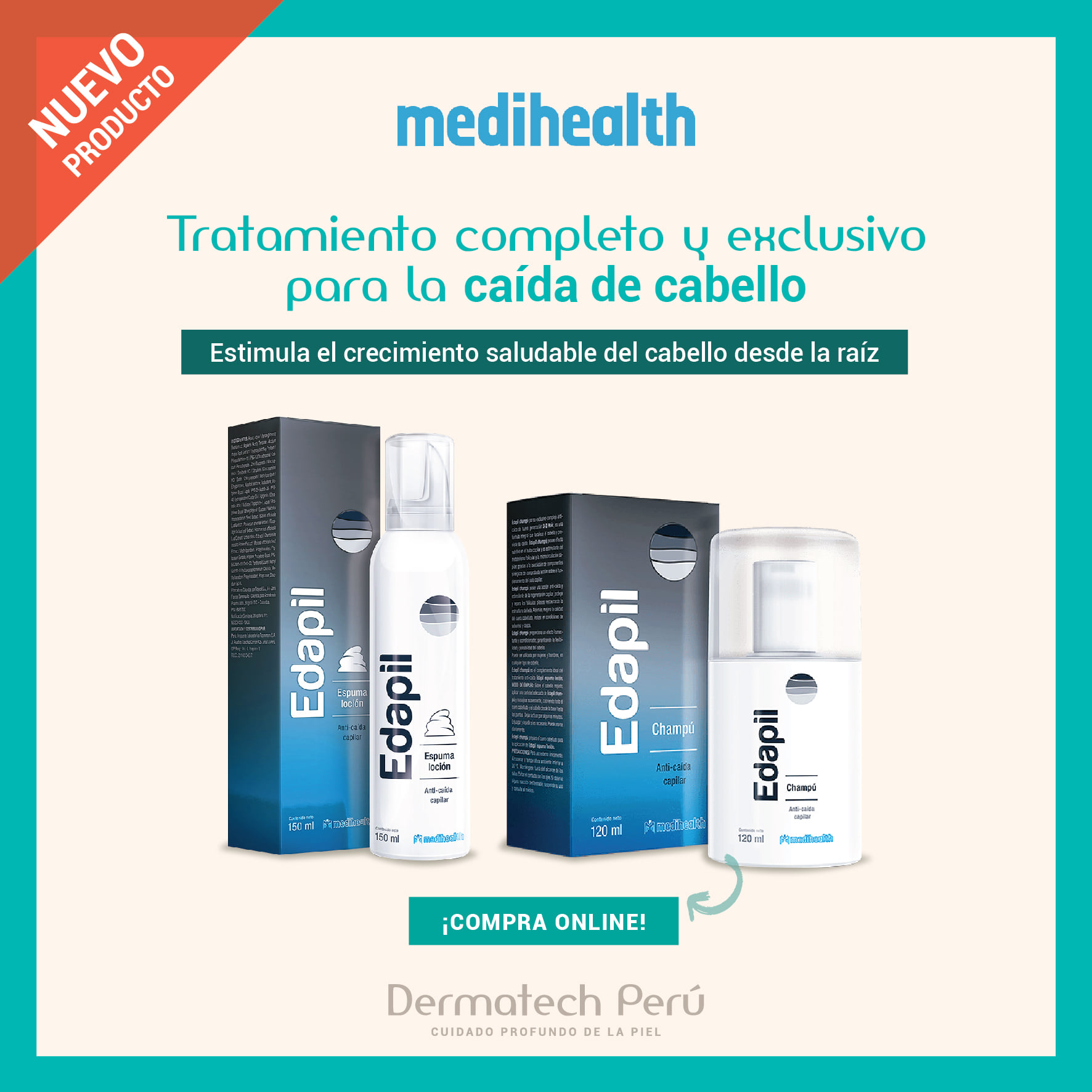 Dermatech Perú - 👇🏼👇 EDAPIL LLEGA A Dermatech Perú 👇🏼👇 .... | Facebook