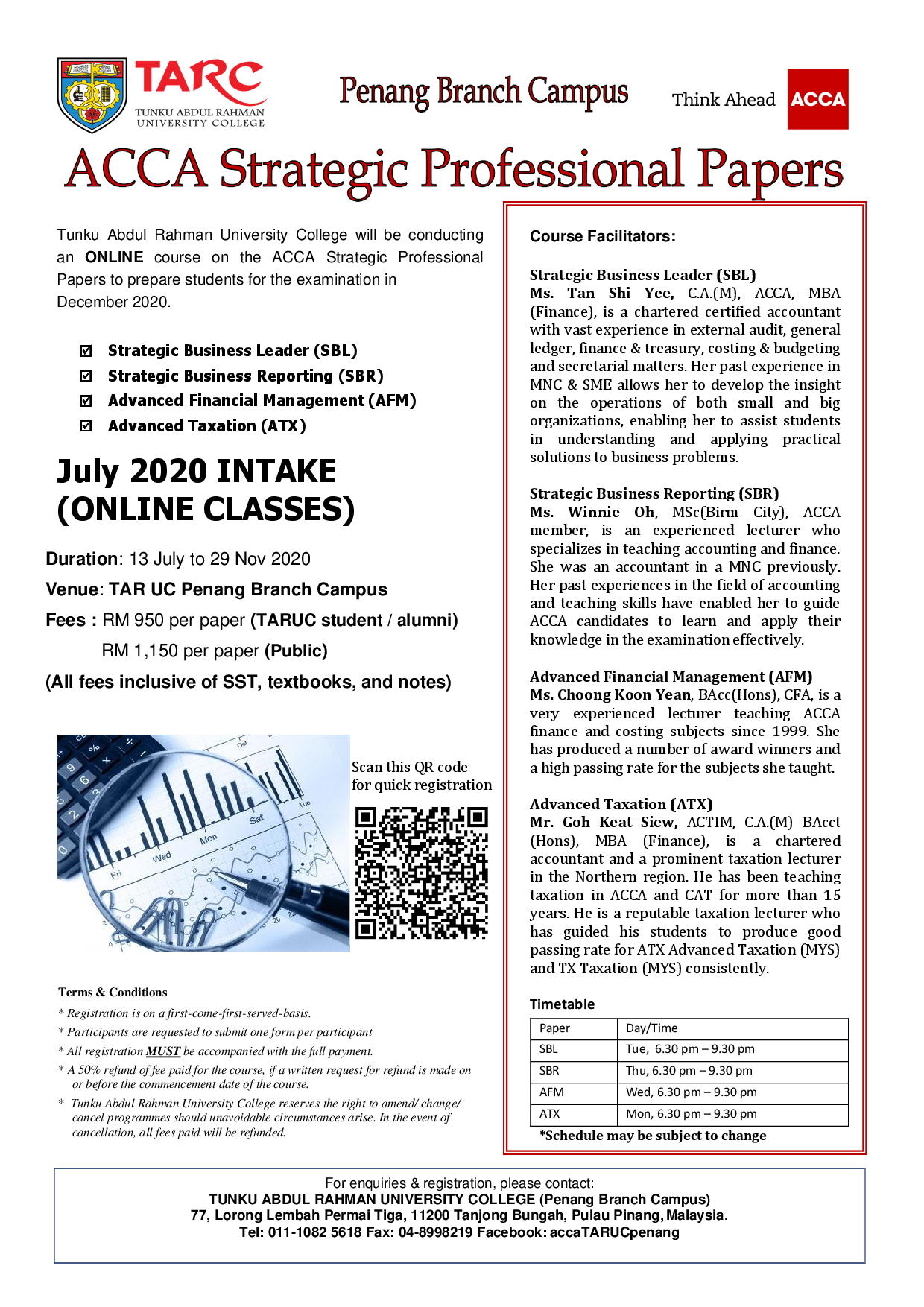 Acca Strategic Professional Papers Tar Uc Penang Branch Campus Facebook