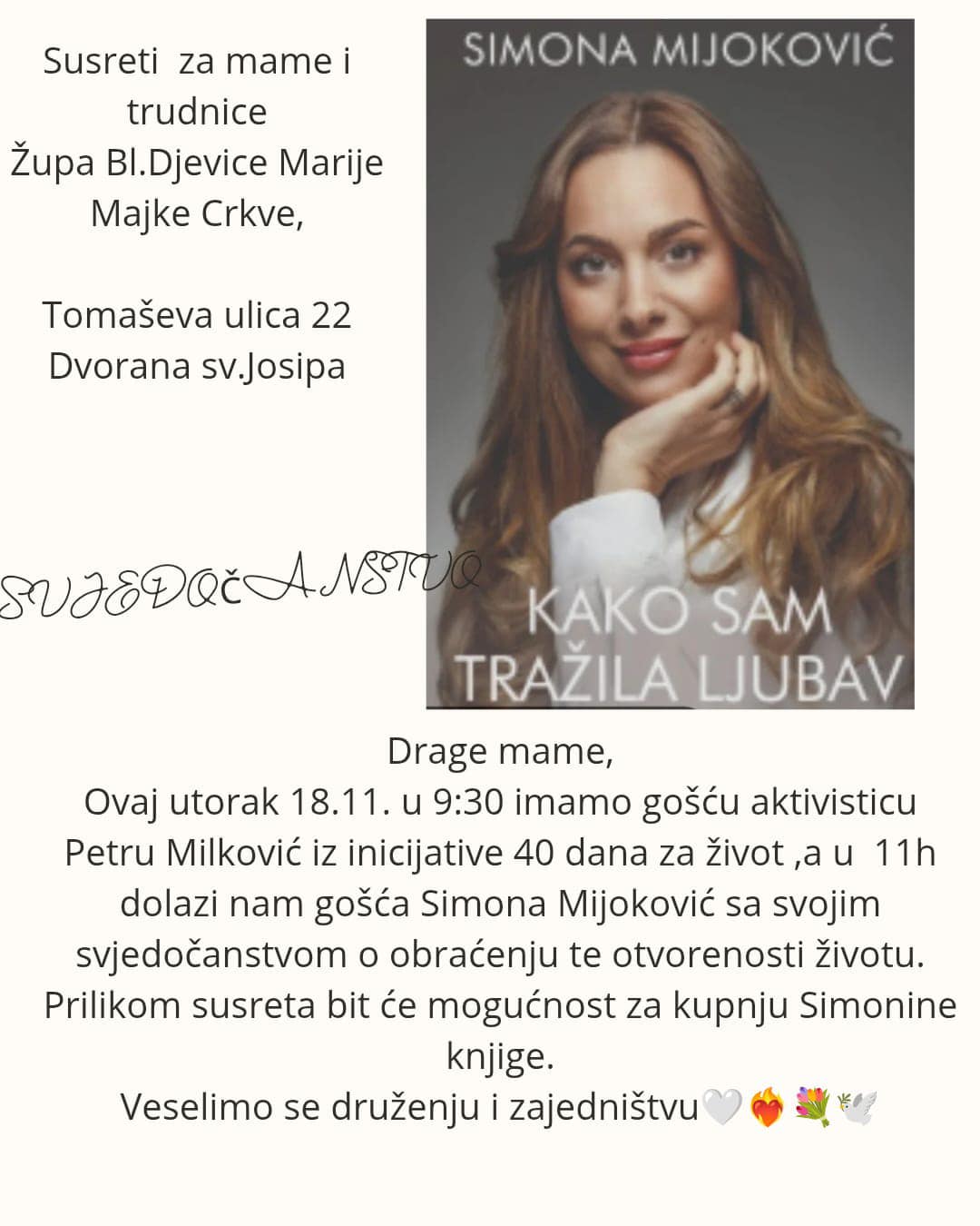 Župa - Za 18. studenog smo već najavili susret trudnica i majki na ...