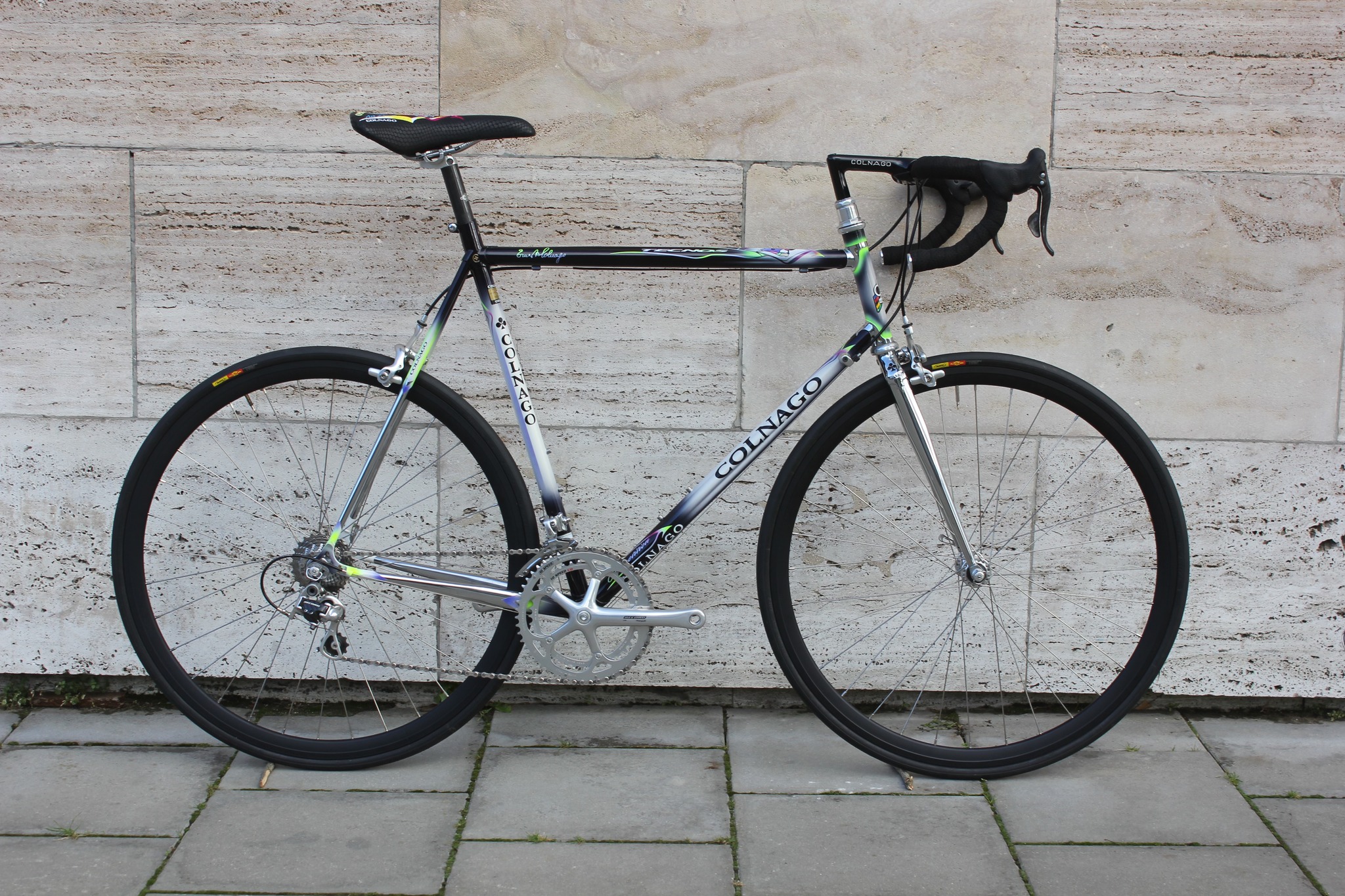 Cadre Vélo Route Cinelli Supercorsa En Acier Columbus SLX - équipement Campagnolo Vintage - Occasion