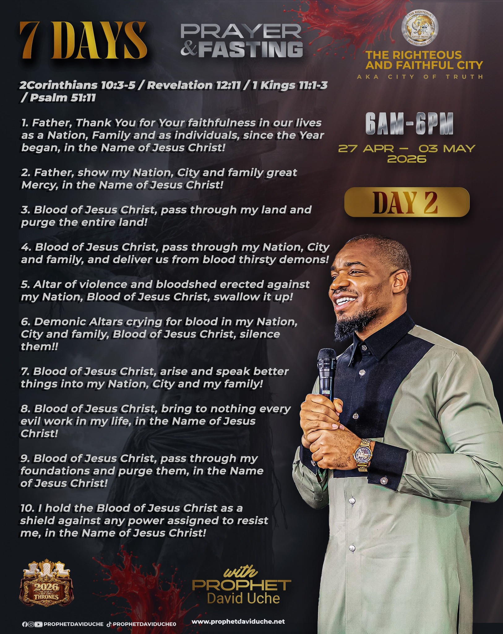 FASTING AND PRAYER WITH PROPHET DAVID UCHE DAY 2 OF 7